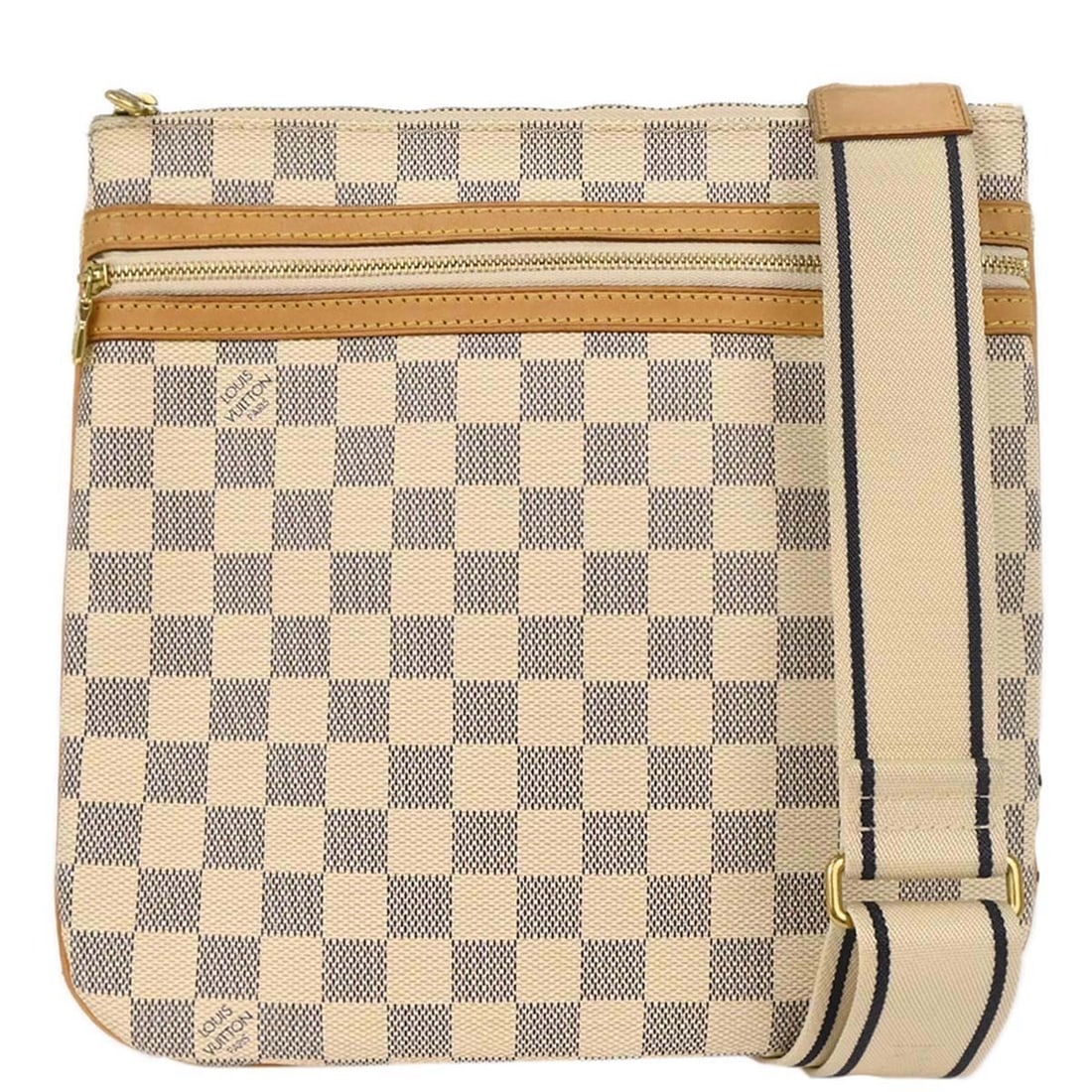 Louis Vuitton Damier Azur Bosphore Crossbody Bag N51112 Beige Canvas: Louis Vuitton Damier Azur Bosphore Crossbody Bag N51112 Beige Canvas This Louis Vuitton Damier Azur Pochette Bosphore Crossbody Bag is a stylish and versatile accessory perfect for casual occasions. T