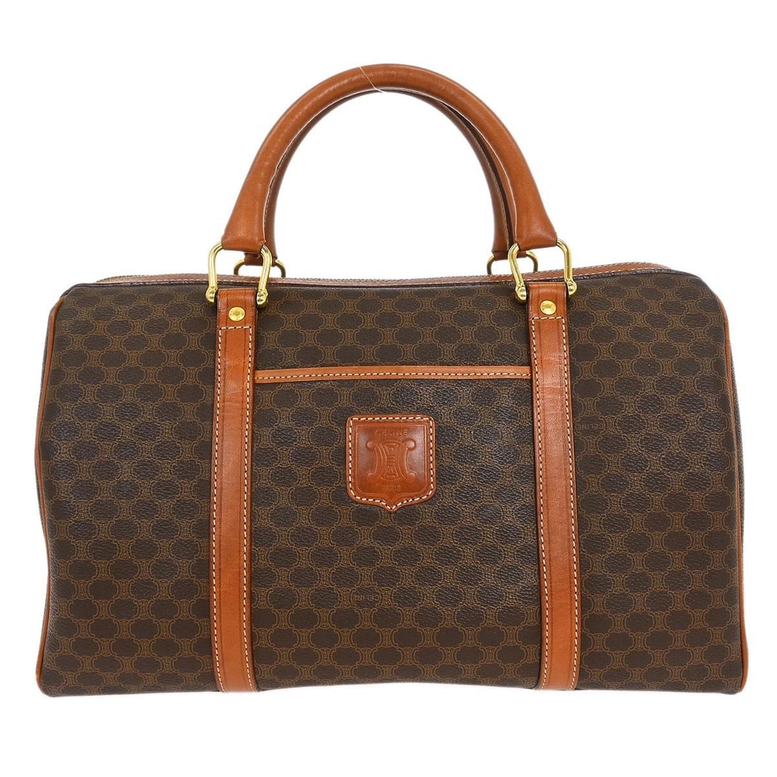 Celine Brown Macadam Duffle Handbag JMB12 Leather Italy (1 of 10)