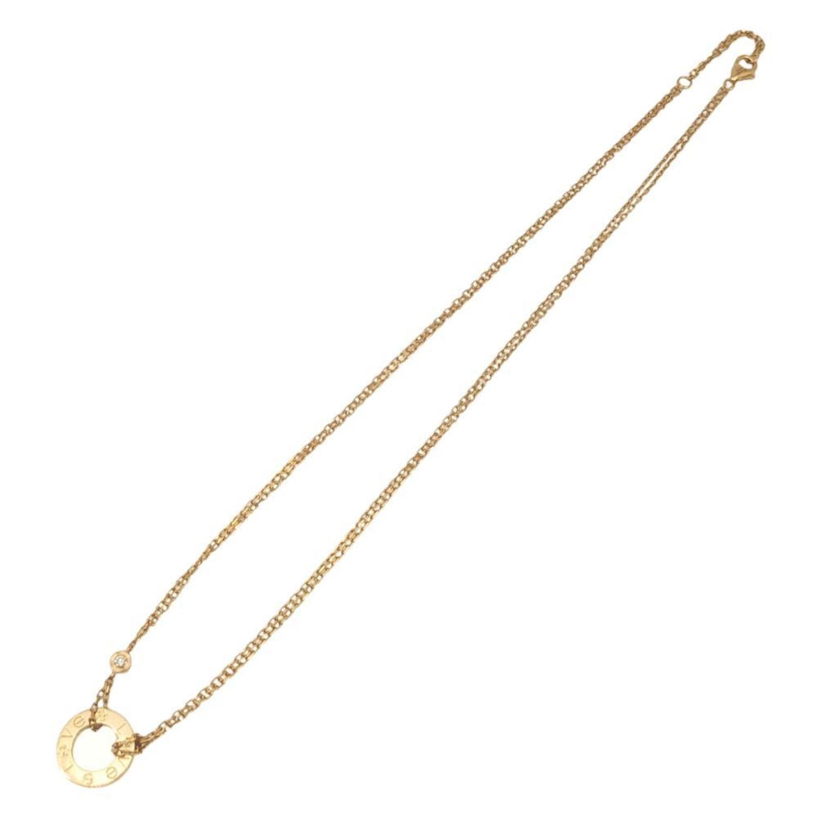 Yellow Gold Cartier Love Circle Pendant Necklace 41.5cm (1 of 1)