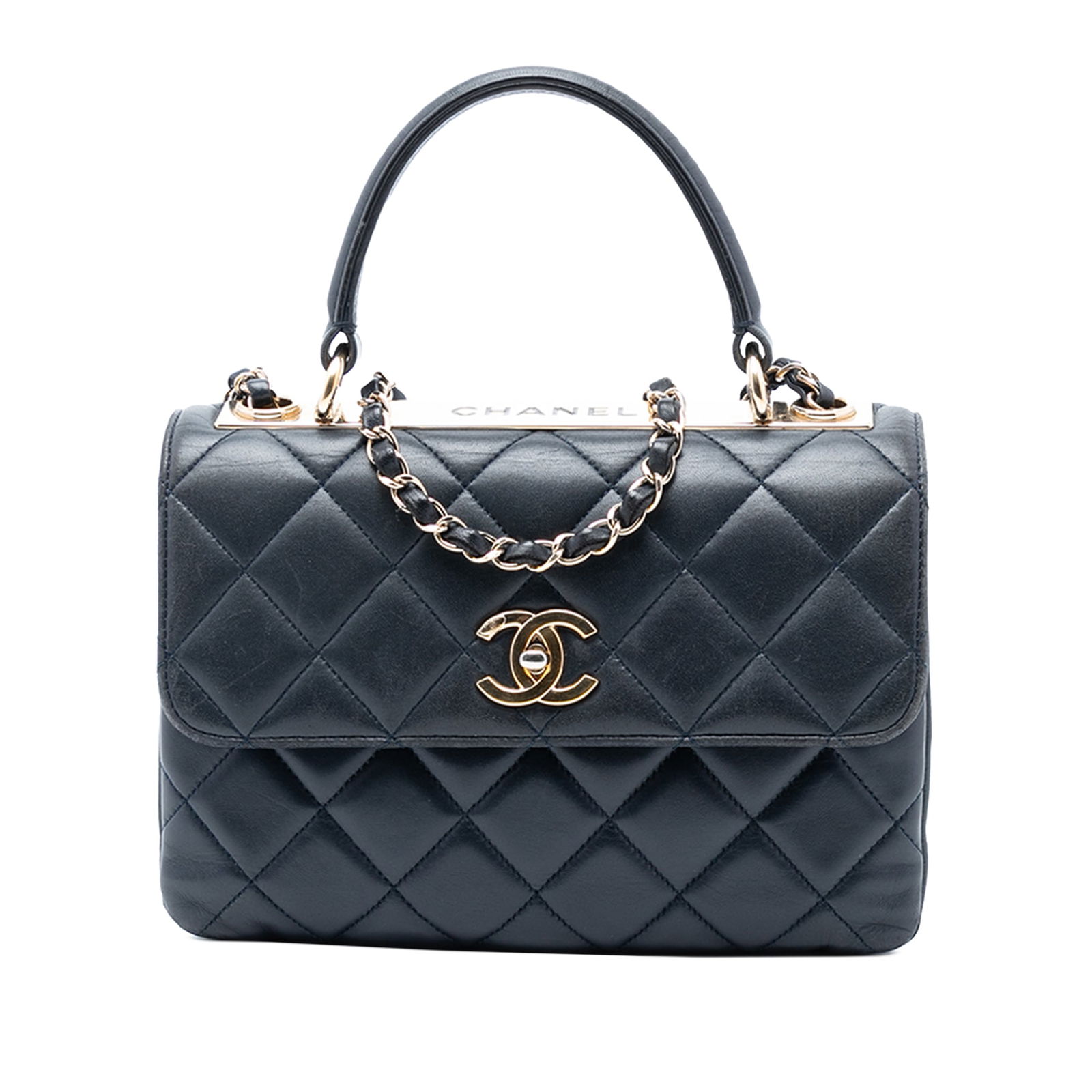Blue Chanel Trendy CC Small Lambskin Top Handle Flap Bag (1 of 7)
