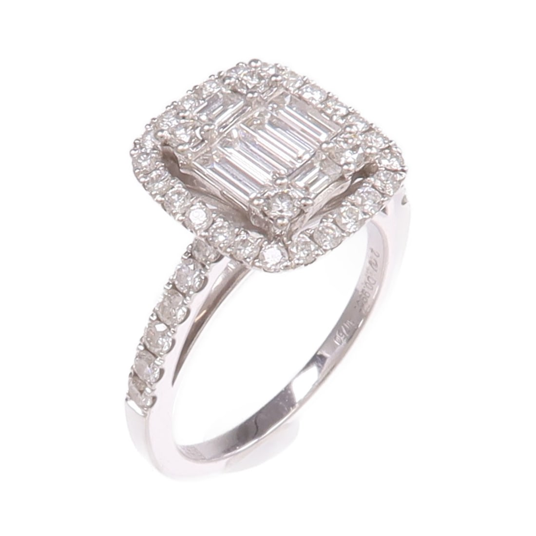 18K White Gold Diamond Ring Size 5.25 (1 of 9)