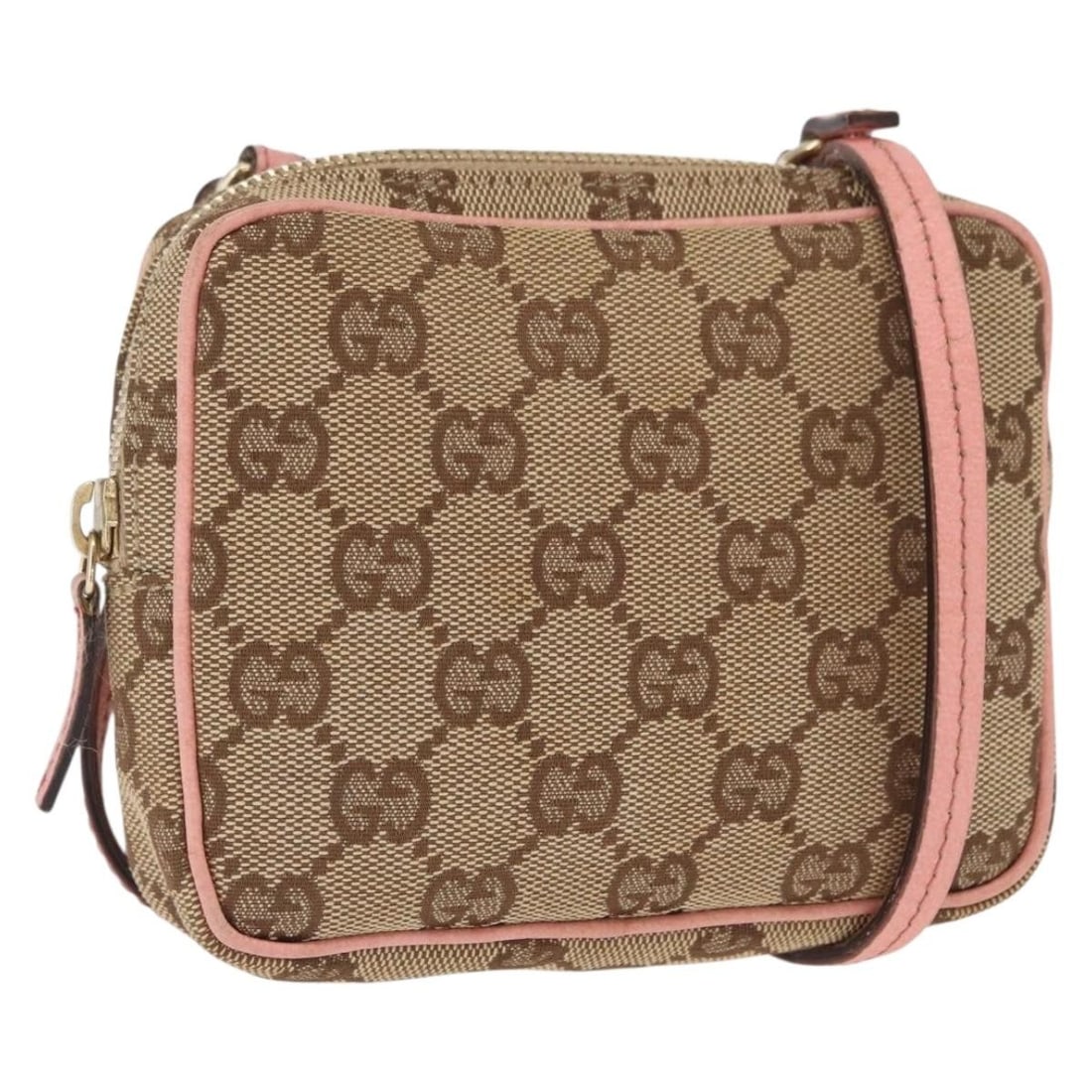 Beige and White GG Canvas Gucci Shoulder Bag Model 120975 Gold Accents (1 of 18)