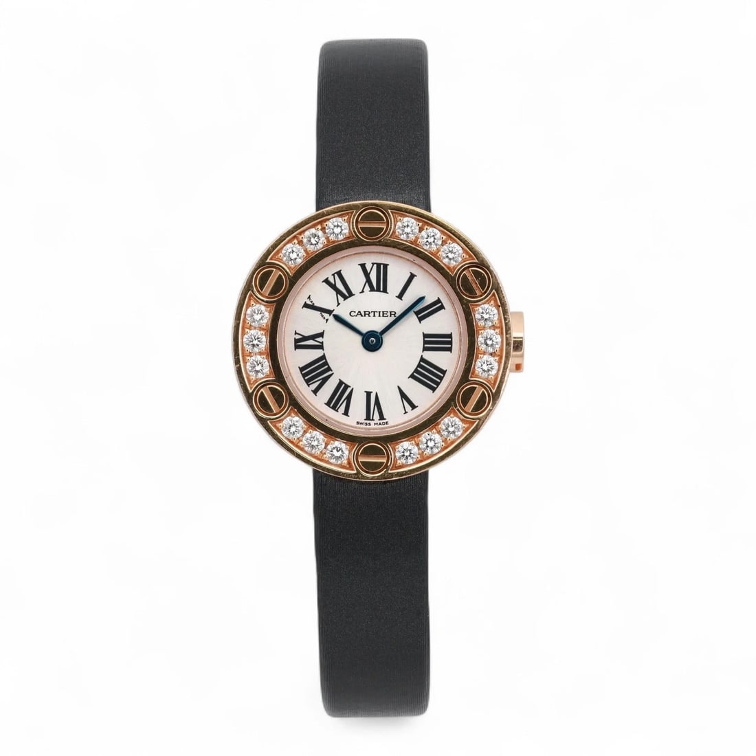 Cartier Love 18K Rose Gold Diamond Silver Dial Quartz Watch (1 of 4)