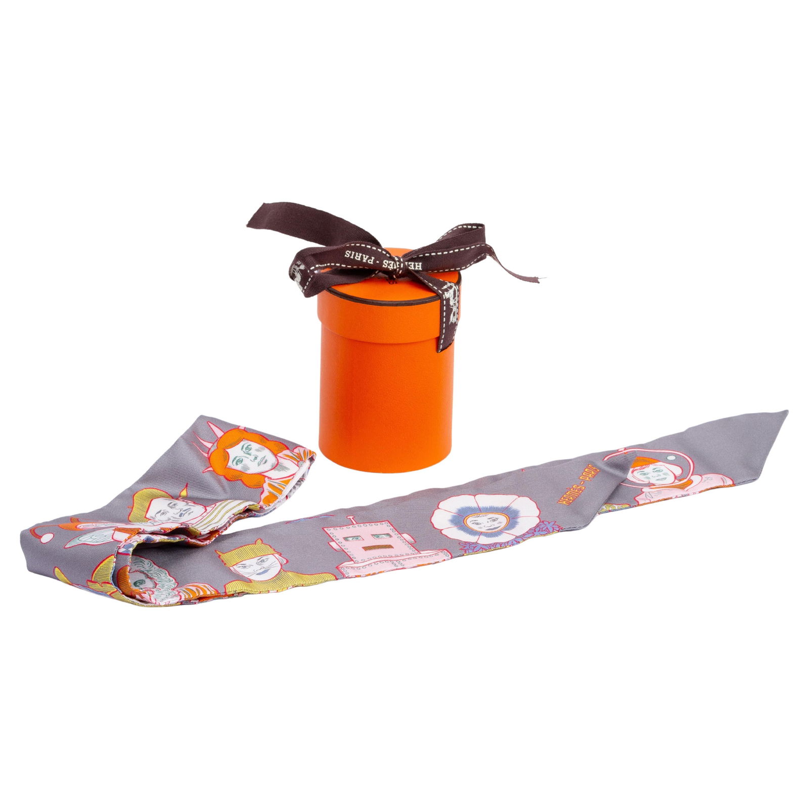 Hermes BN Grey Dresscode Twilly Silk Scarf Multicolor Icons: Hermes BN Grey Dresscode Twilly Silk Scarf Multicolor Icons Discover the elegance of the Hermes BN Grey Dresscode Edition Twilly, a luxurious silk scarf that showcases a vibrant multicolor design feat