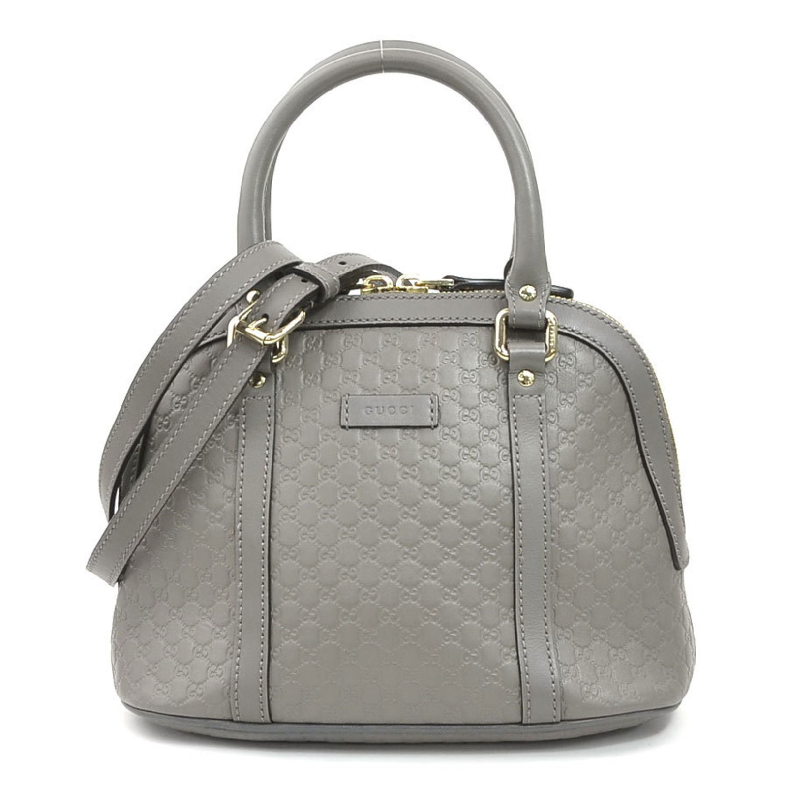 Grey Leather Guccissima Handbag by Gucci Italy (1 of 5)