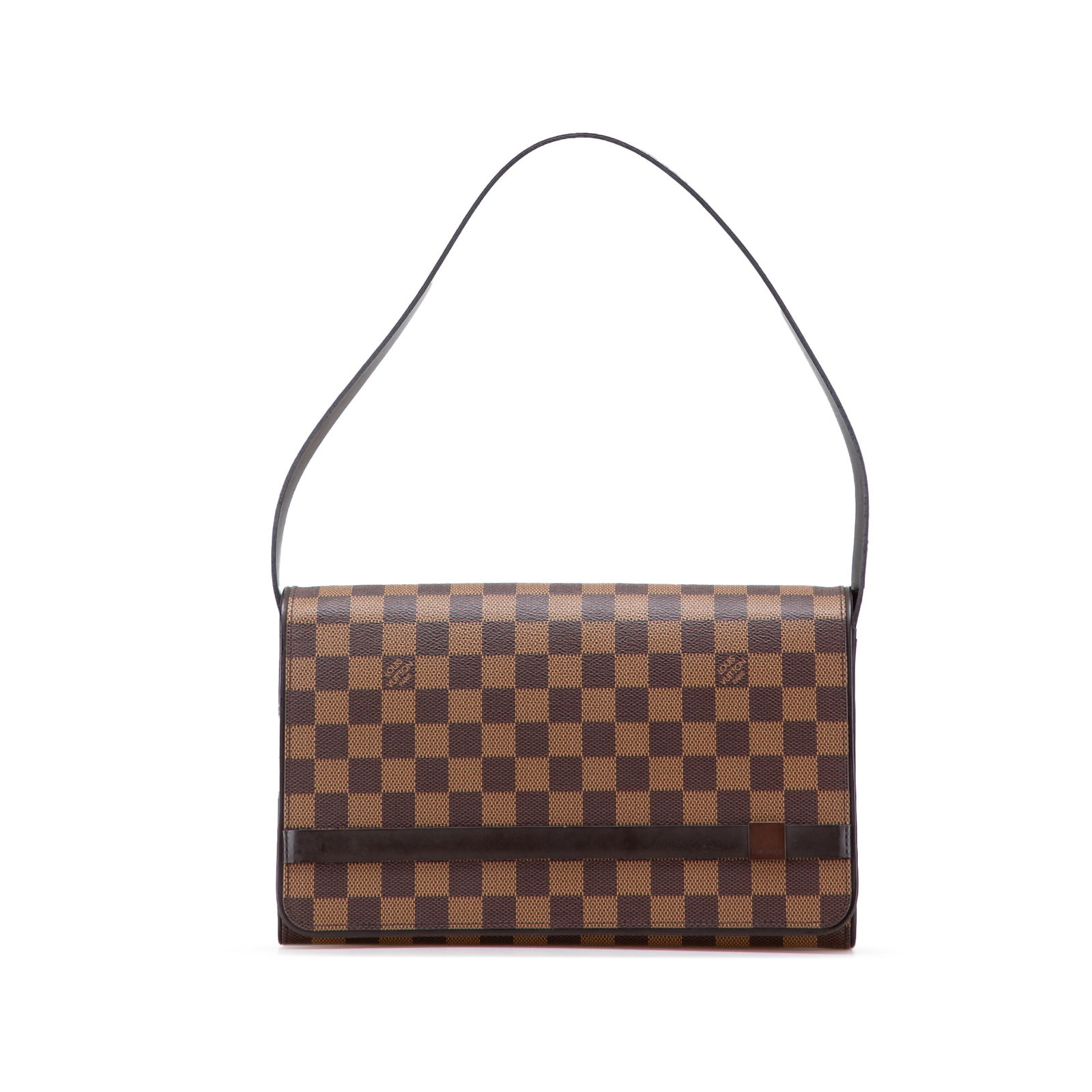 Louis Vuitton Damier Ebene Tribeca Long Canvas Bag: Louis Vuitton Damier Ebene Tribeca Long Canvas Bag The Louis Vuitton Damier Ebene Tribeca Long is a stylish bag crafted from durable damier ebene canvas, complemented by leather trim. This elegant pie