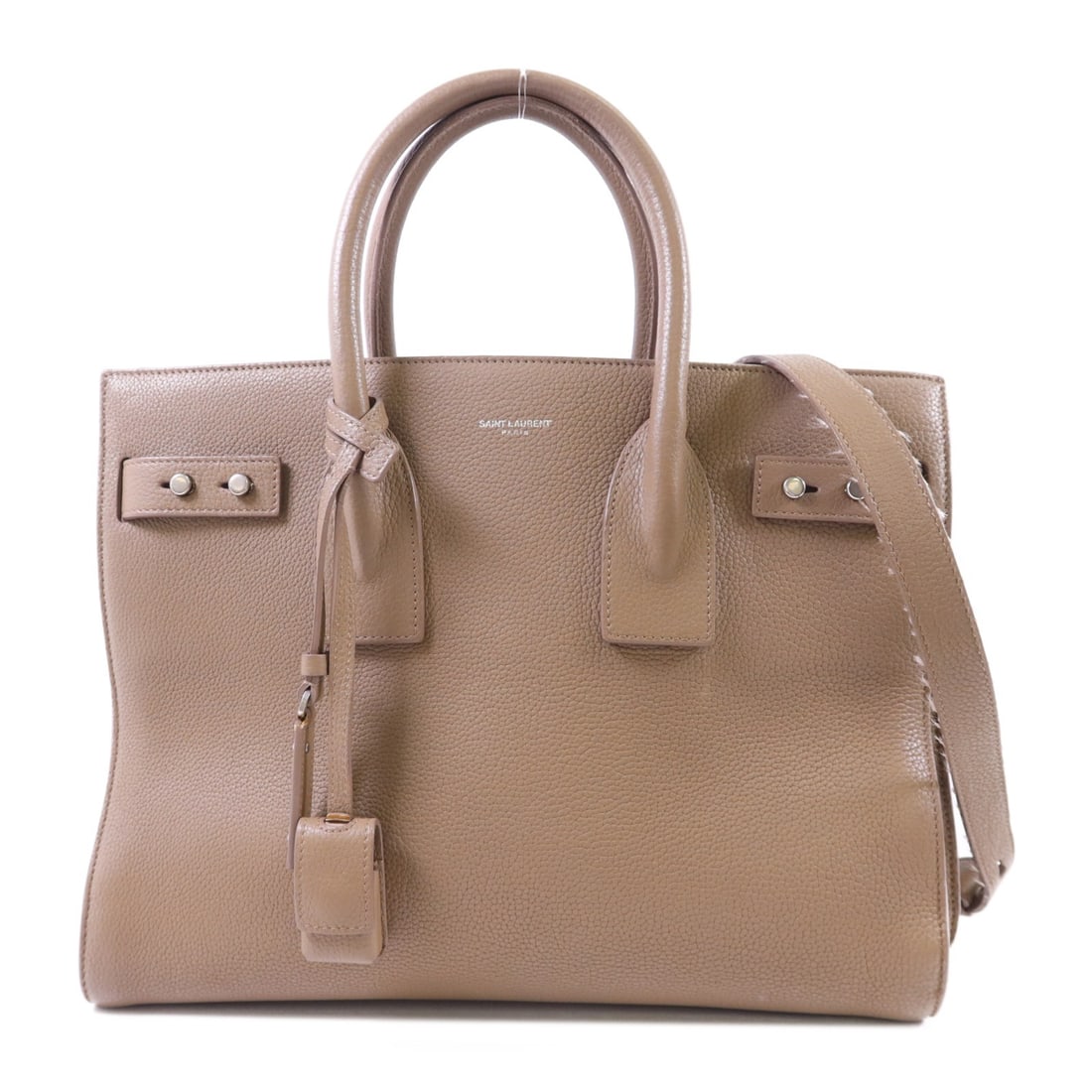 Saint Laurent Sac De Jour Brown Calfskin Two Way Shoulder Bag with Silver Hardware (1 of 18)