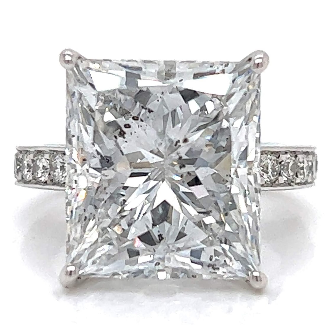 GIA Certified 13.49 Ct Radiant Diamond Ring in Platinum (1 of 5)