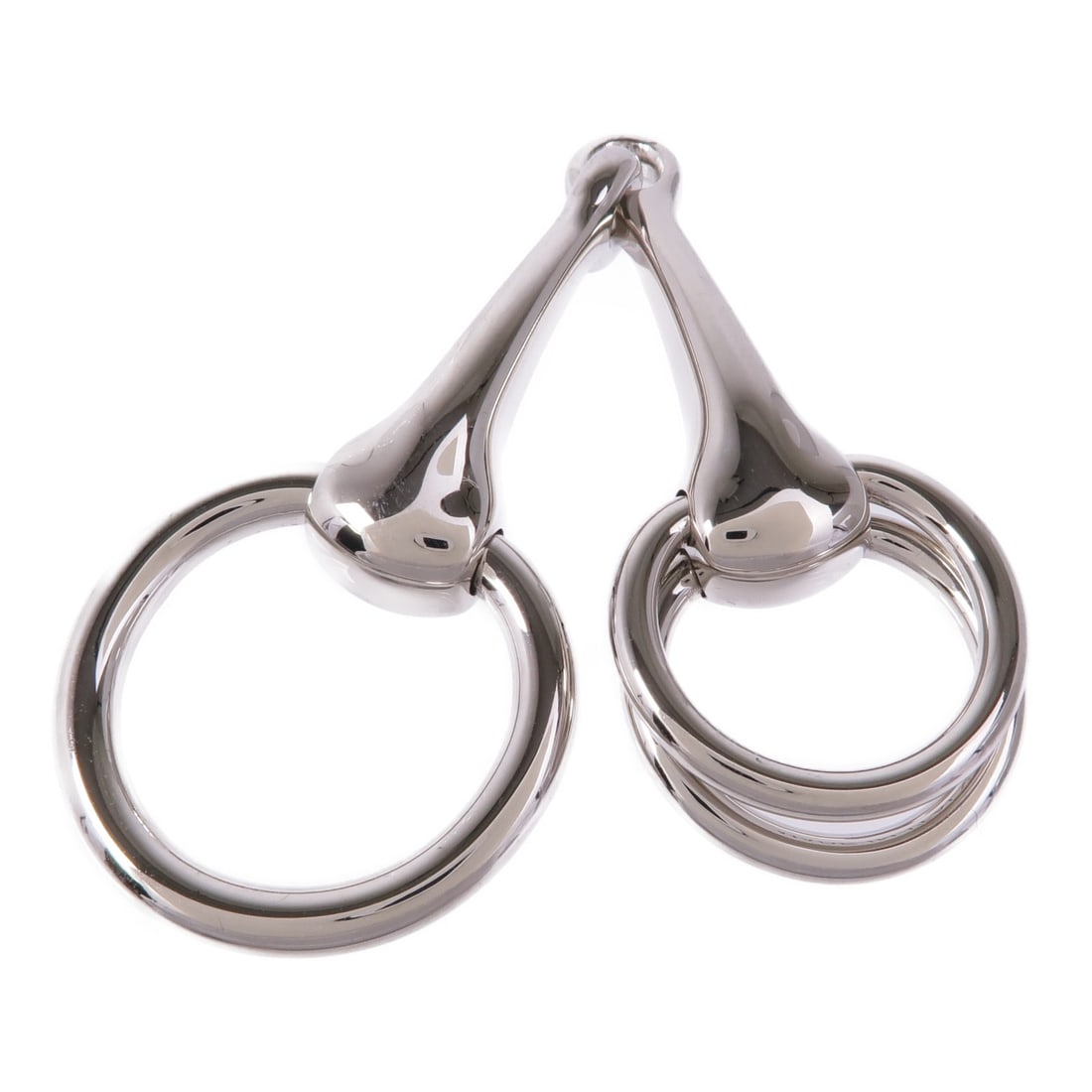 HERMES Silver Scarf Ring Elegant Accessory France (1 of 7)