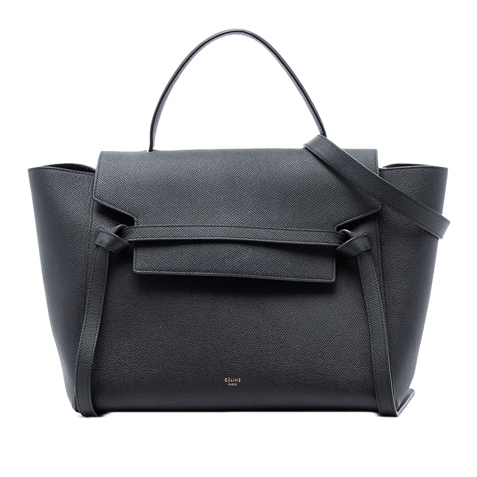 Celine Mini Belt Bag in Black Grained Calfskin Leather with Top Handle (1 of 7)
