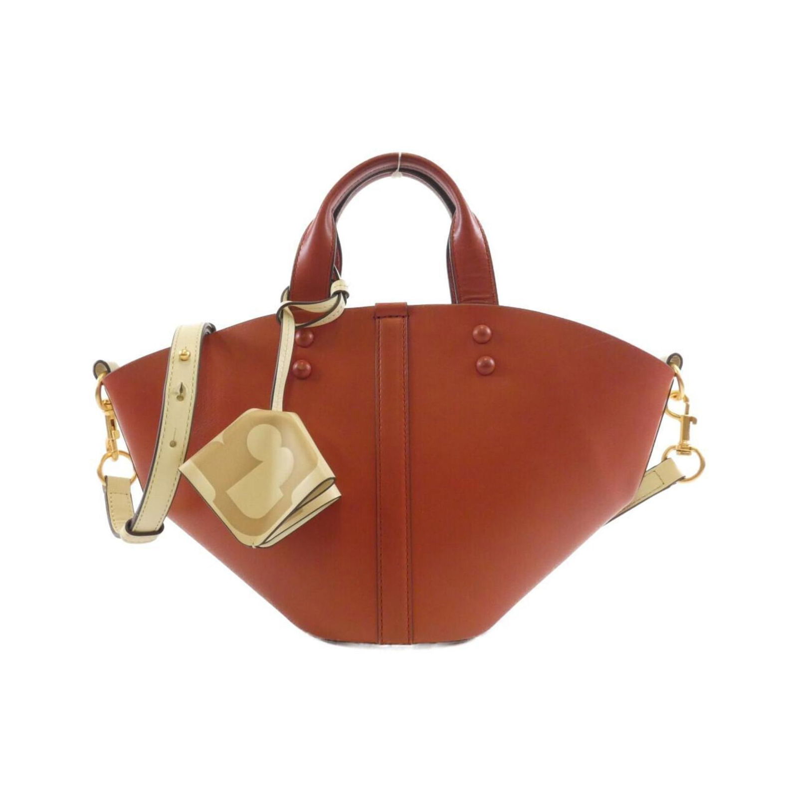 Brown Leather Shoulder Bag by Tory Burch for Women: Brown Leather Shoulder Bag by Tory Burch for Women This Tory Burch bag is crafted from brown leather and features a spacious design suitable for everyday use. It has a few traces of usage and minor st