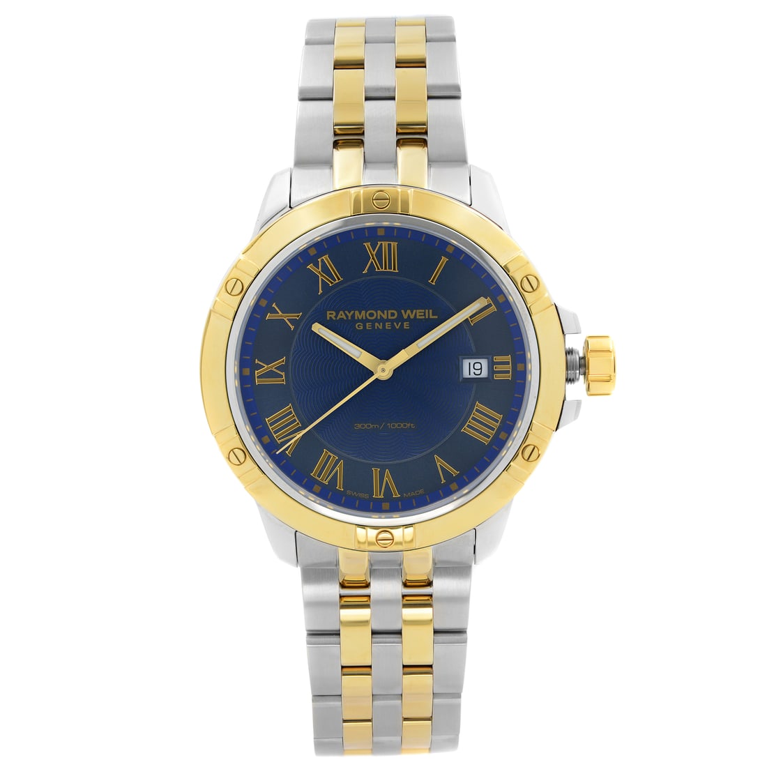 Raymond Weil Tango Quartz Men's Watch Two-Tone Stainless Steel Blue Dial 8160-STP-00508: Raymond Weil Tango Quartz Men's Watch Two-Tone Stainless Steel Blue Dial 8160-STP-00508 This Raymond Weil Tango Men's Watch combines sophistication with functionality, featuring a striking blue dial c