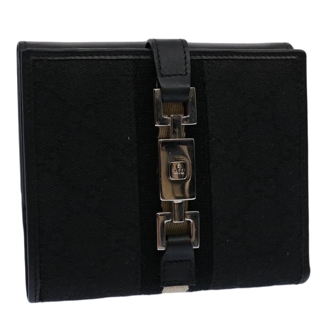 GUCCI Sherry Line Jackie Wallet Black White GG Canvas Italy Auth (1 of 18)