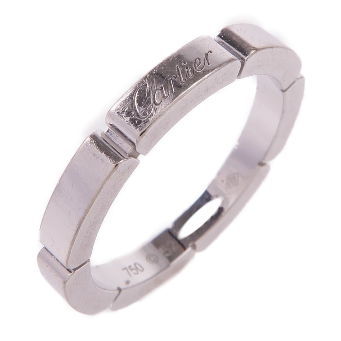 CARTIER Maillon Panthere Ring 18K White Gold Size 6: CARTIER Maillon Panthere Ring 18K White Gold Size 6 This exquisite CARTIER Maillon Panthere Ring is crafted from 18K white gold, showcasing a stunning silver hue. Designed for elegance, this ring is a