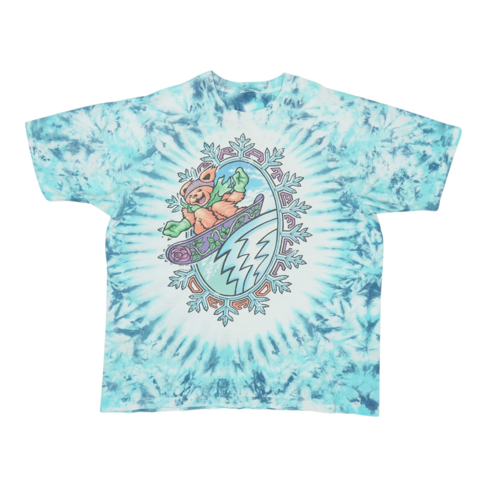 Vintage 1994 Grateful Dead Tie Dye Snowboard Ski Cotton Shirt (1 of 4)