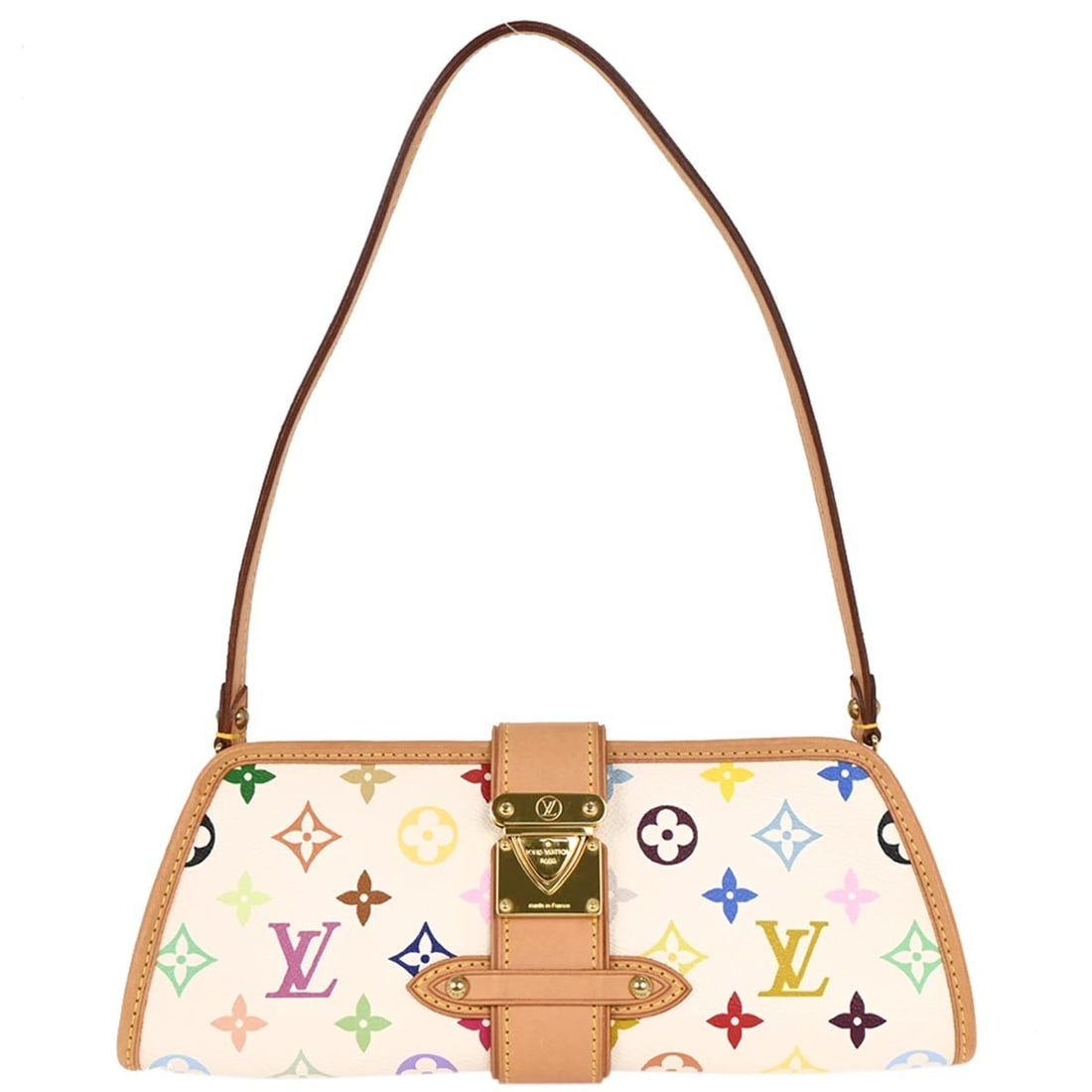 Louis Vuitton Multicolor Shirley Crossbody Bag M40049 White Canvas (1 of 10)
