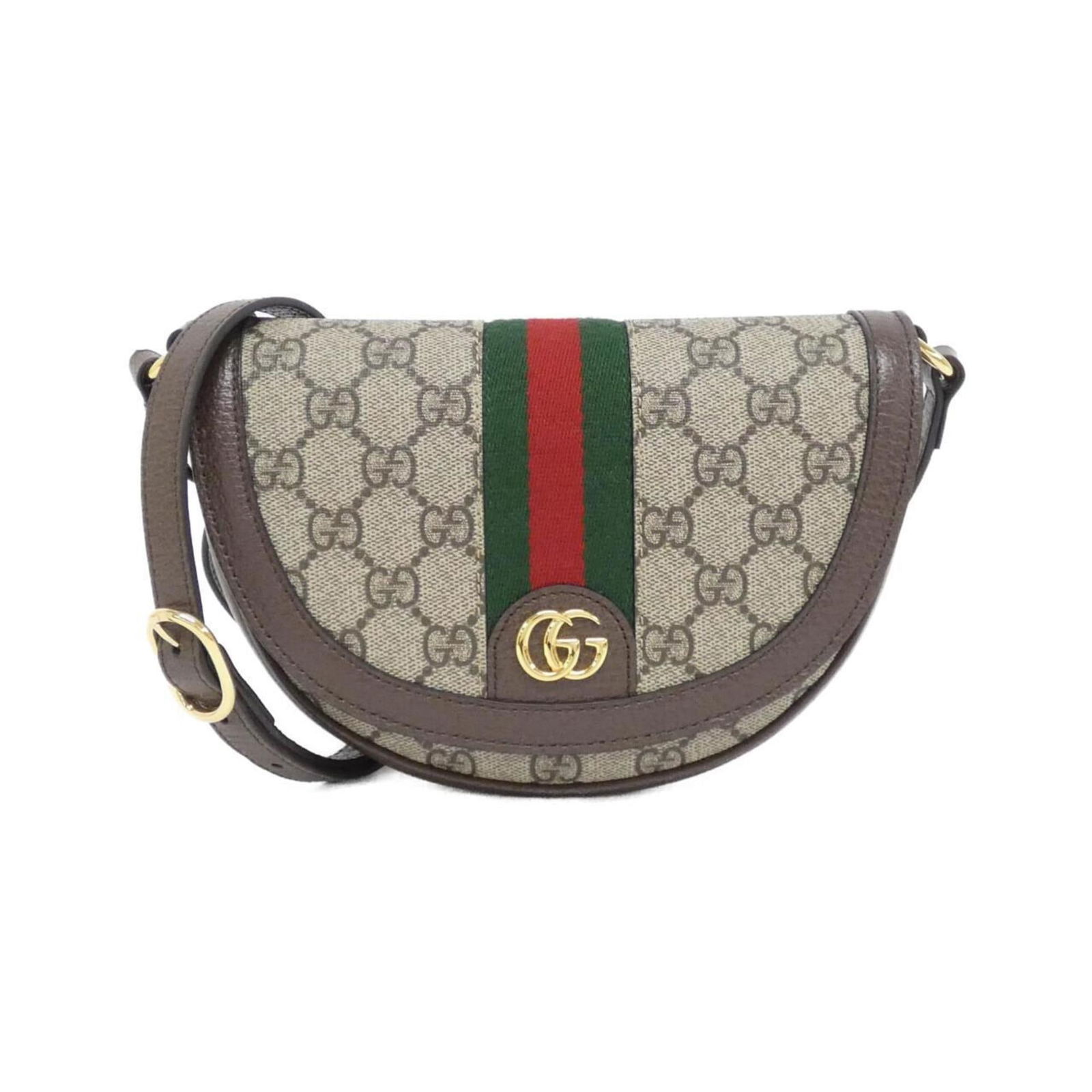 Beige Canvas Gucci Ophidia Shoulder Bag with Adjustable Strap (1 of 1)