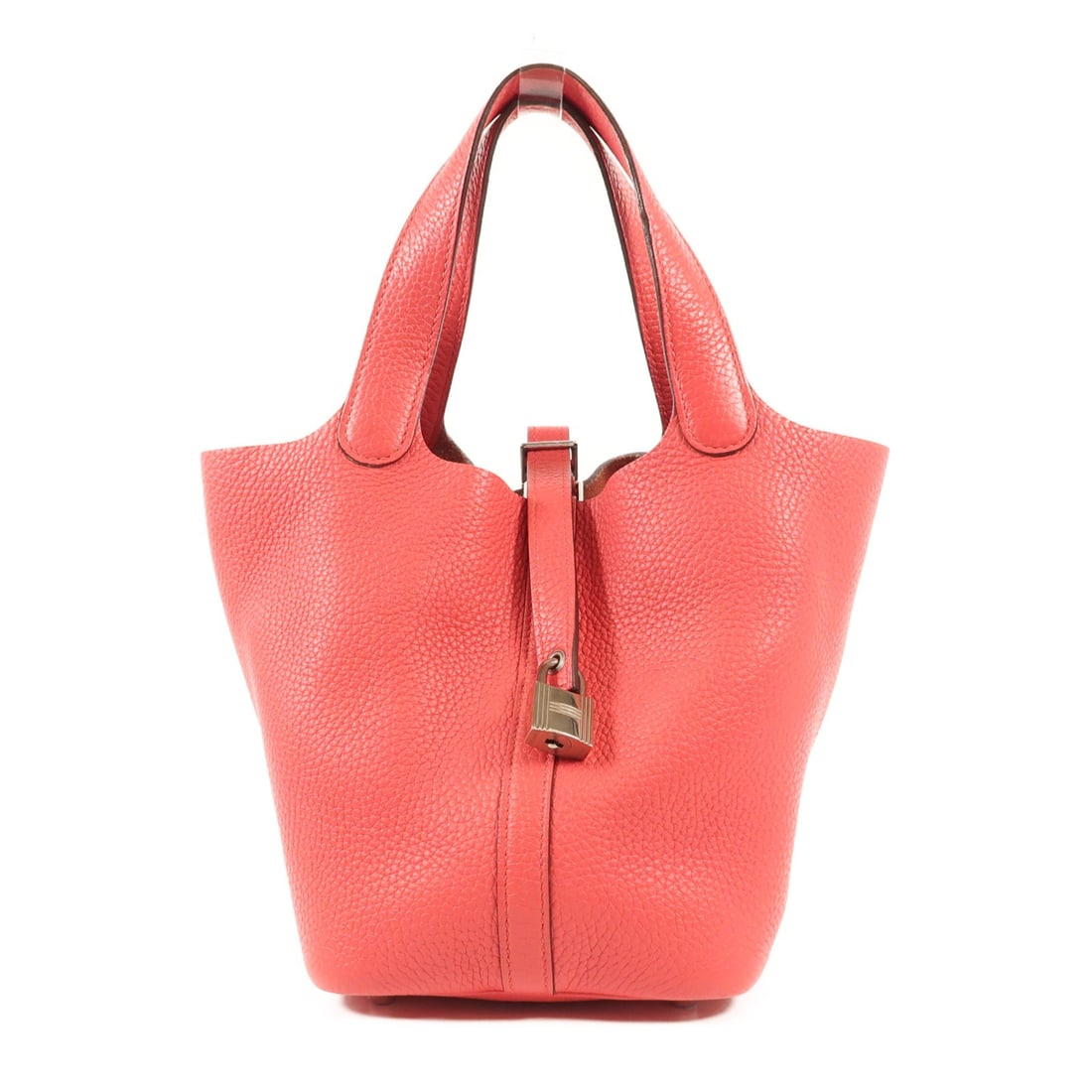 HERMES Picotin PM Tote Bag Clemence Leather Red PHW (1 of 13)