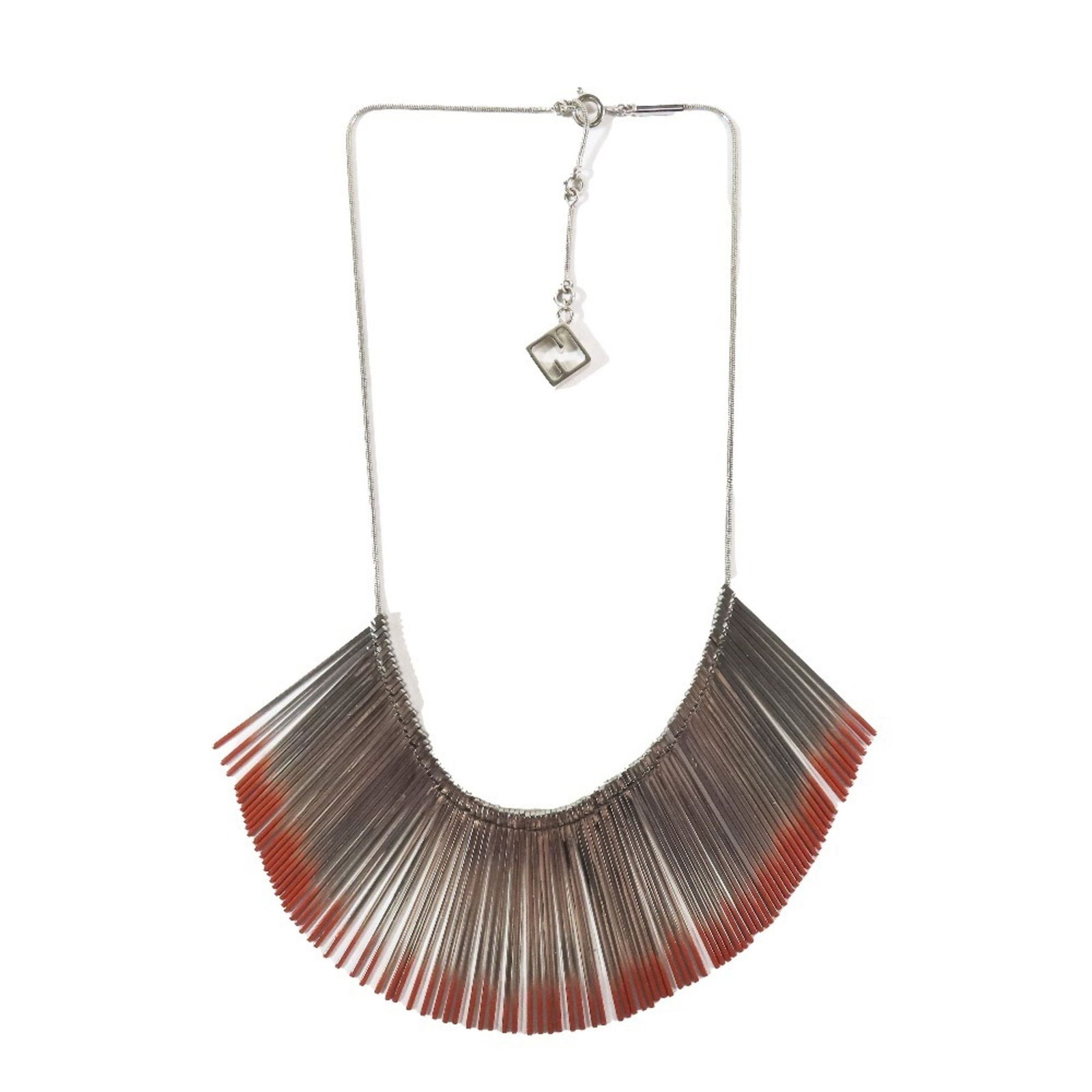 Silver Metal Necklace with Pendant by Fendi for Women (1 of 5)