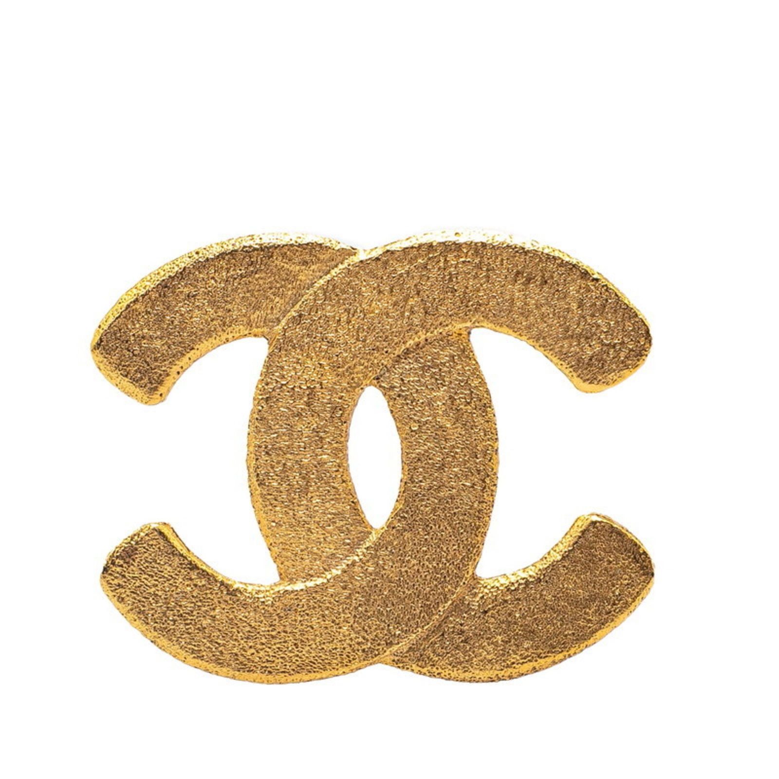 Gold Plated Brooch by Chanel Coco Mark Design (1 of 1)