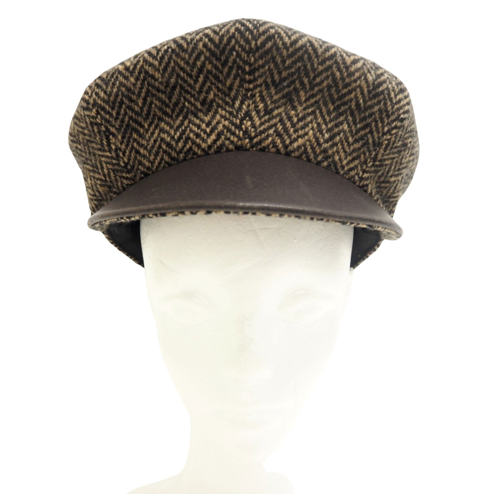 Brown Wool Cashmere Casket Hat Size 57 by Hermes France (1 of 12)