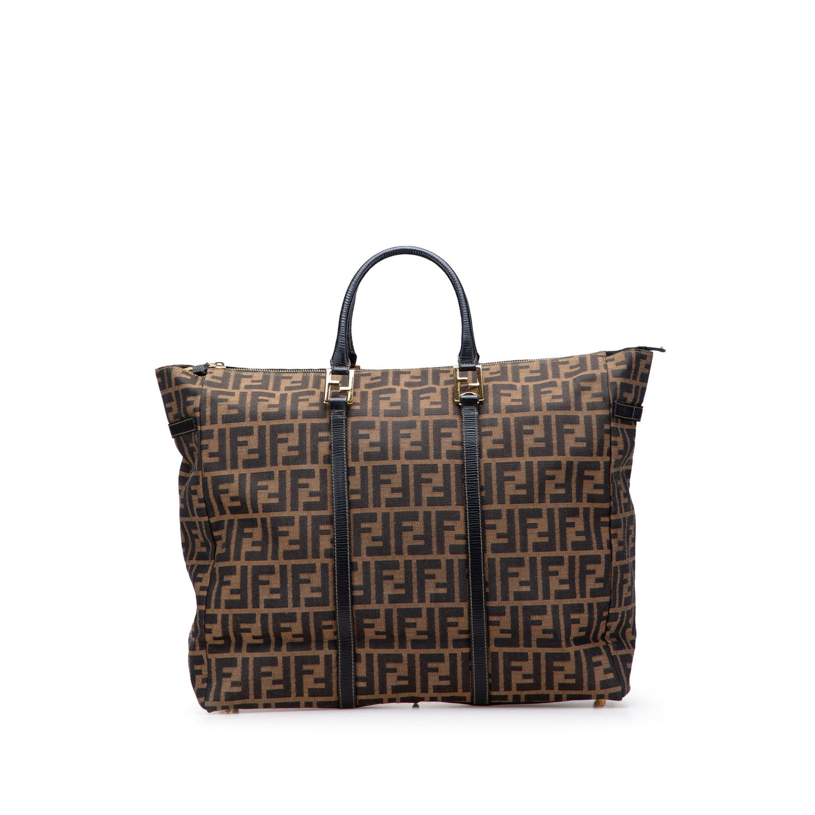 Fendi Zucca Canvas Tote Bag Brown with Leather Trim (1 of 11)