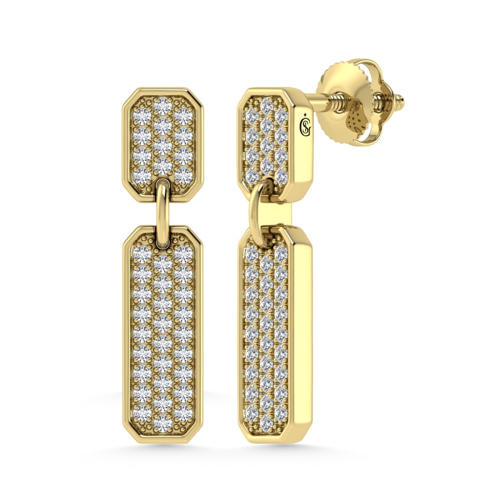 14K Yellow Gold Diamond 1/4.Ct. Tw. Fashion Earrings (1 of 2)