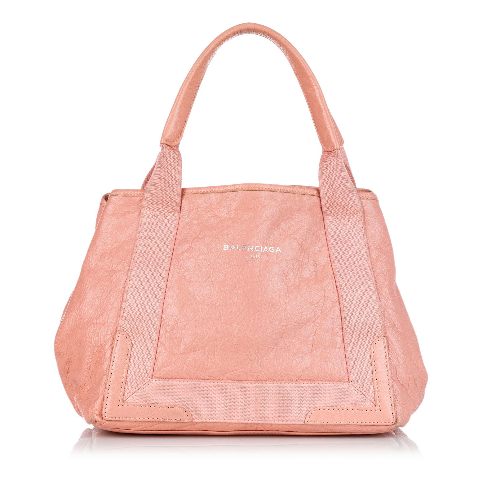 Balenciaga Navy Cabas S Leather Tote Bag Pink Spain: Balenciaga Navy Cabas S Leather Tote Bag Pink Spain The Balenciaga Navy Cabas S Leather Tote Bag is a stylish and functional accessory featuring a premium leather body and flat leather handles. This t