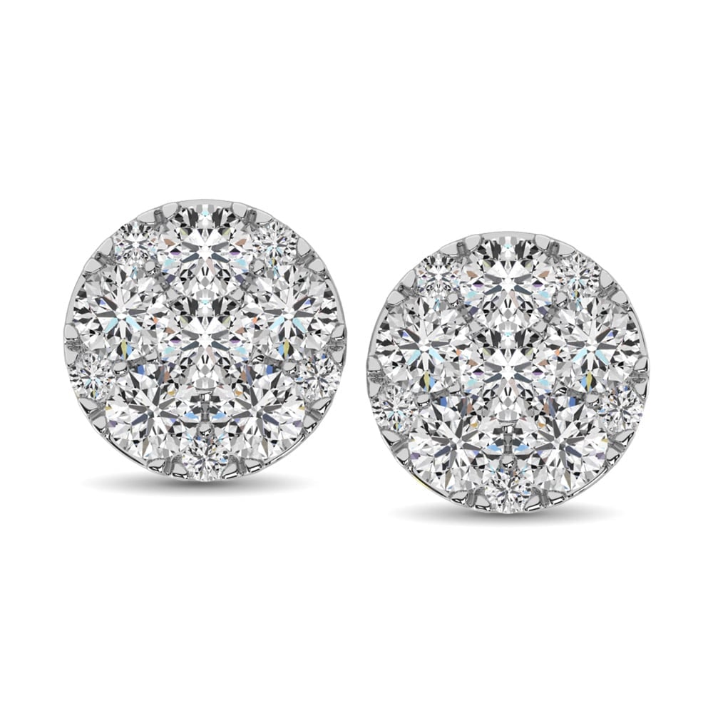 Diamond Stud Earrings 3/4 Ct.tw Round-cut in 10K White Gold: Diamond Stud Earrings 3/4 Ct.tw Round-cut in 10K White Gold 10k White Gold Stone Color: Gh Stone Clarity: Si2 This item may take 2-5 weeks for shipping. PLEASE NOTE: Framed, Large, or heavy items do n