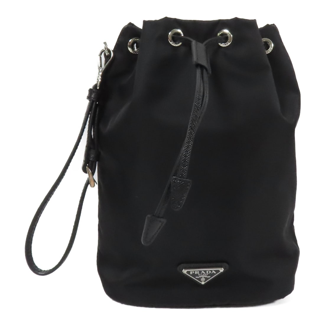 PRADA Re-Nylon Pouch Clutch Bag Black 1NS369 R067 F0002 (1 of 15)