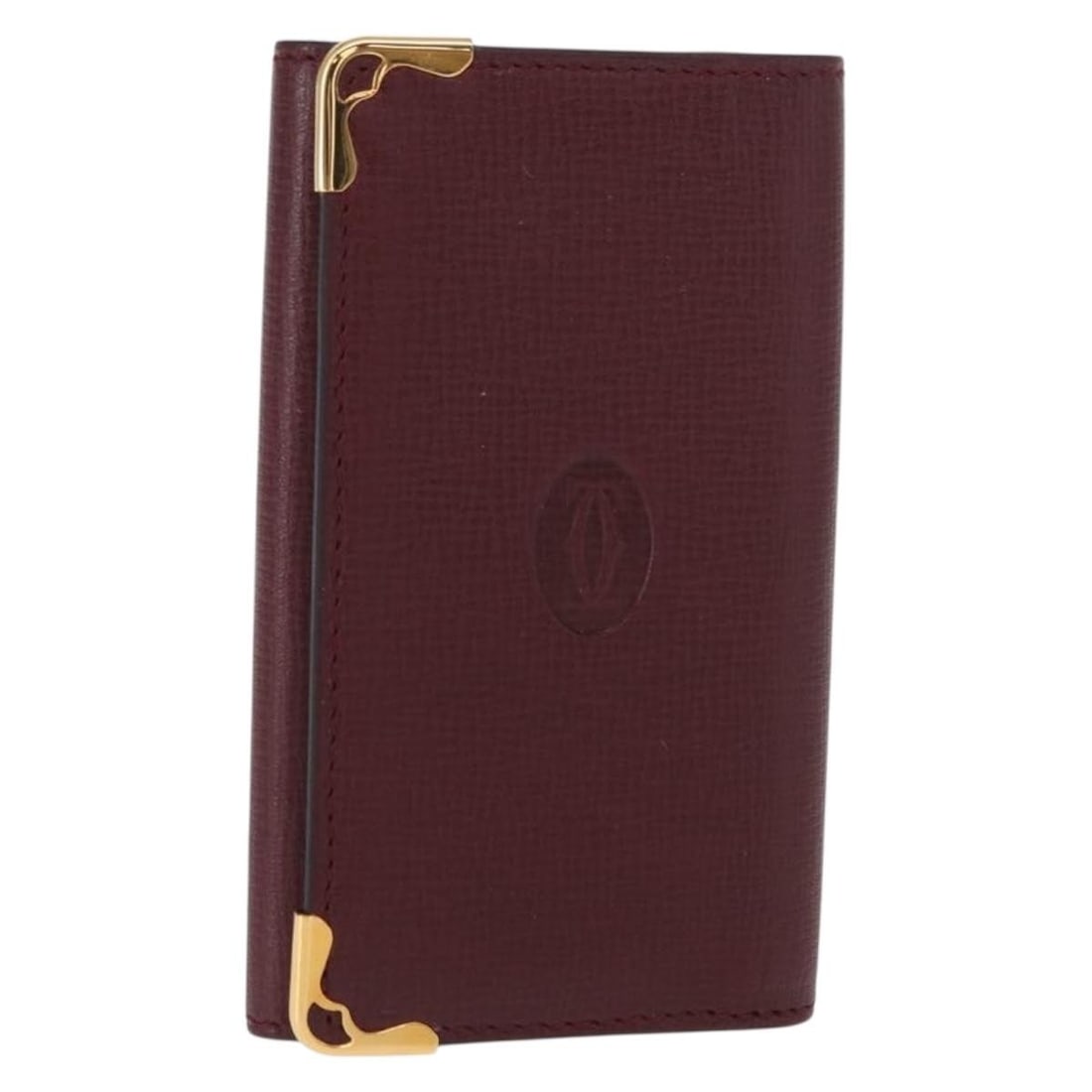 Bordeaux Leather Cartier Must Line Key Holder with Gold Tone Hardware (1 of 18)
