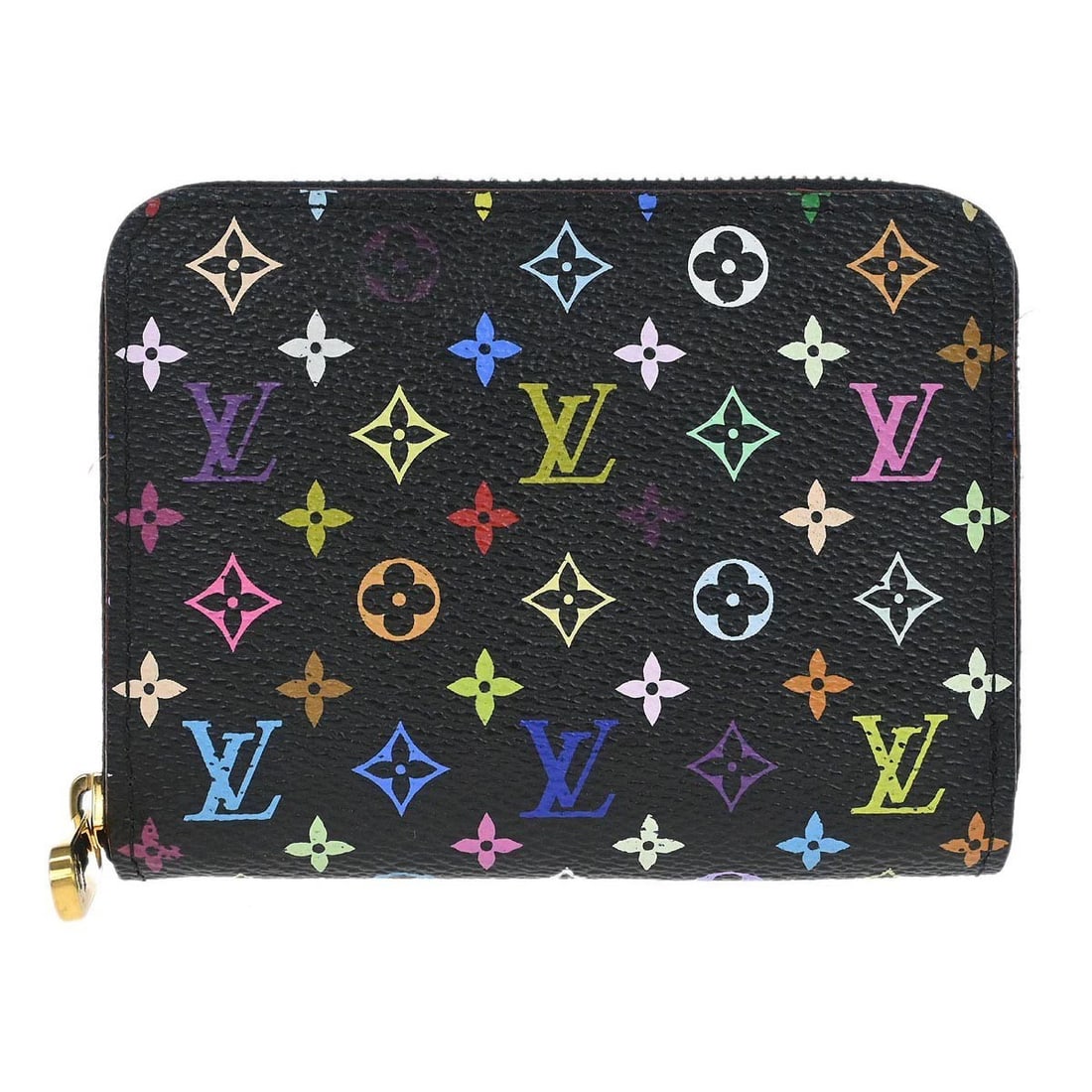 Louis Vuitton Multicolor Canvas Zippy Coin Purse Wallet M93740 Black: Louis Vuitton Multicolor Canvas Zippy Coin Purse Wallet M93740 Black This Louis Vuitton Zippy coin purse features a black multicolor canvas leather exterior, combining elegance with practicality. The