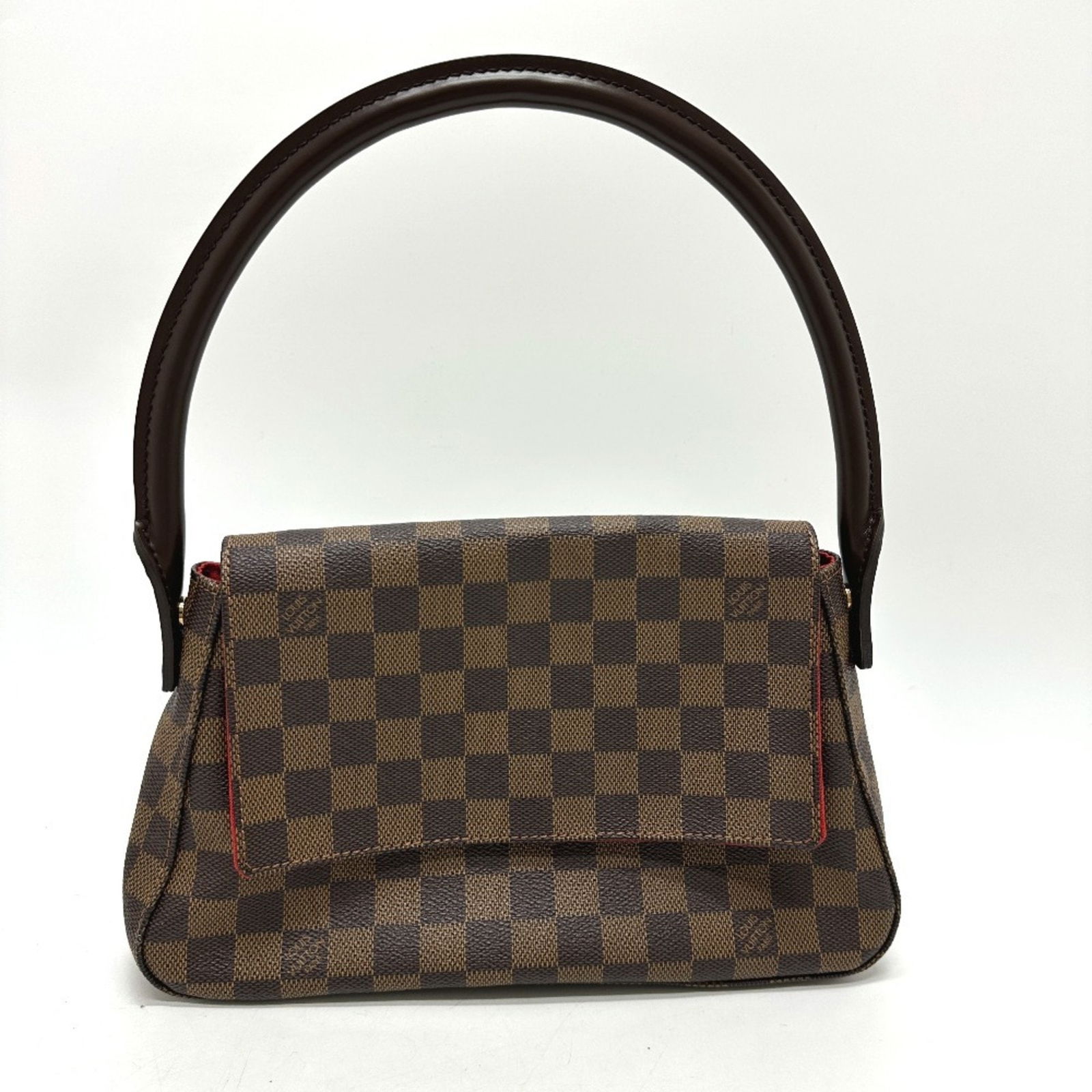 Louis Vuitton Mini Looping Brown Canvas Shoulder Bag: Louis Vuitton Mini Looping Brown Canvas Shoulder Bag This Louis Vuitton Mini Looping bag features a classic brown canvas exterior and is designed for women. Made in France, it has a structured silhoue
