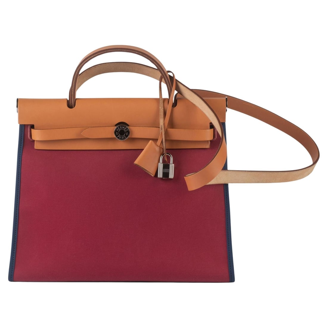 Hermes Hunter Herbag Zip 31 PM Rouge H Authentic Tote Bag: Hermes Hunter Herbag Zip 31 PM Rouge H Authentic Tote Bag This authentic Hermes Hunter Herbag Zip 31 PM is a chic and functional tote ideal for everyday use. Crafted from durable toile canvas in a str