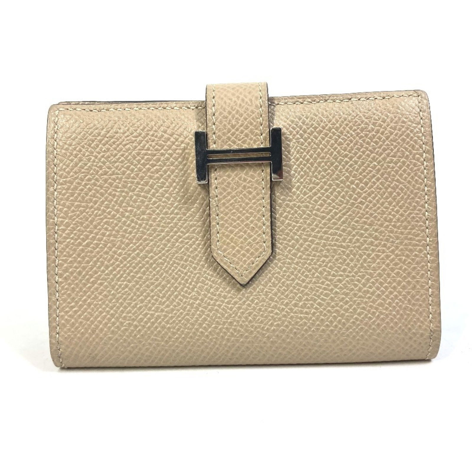 Beige Leather Bearn Wallet by Hermes France (1 of 14)