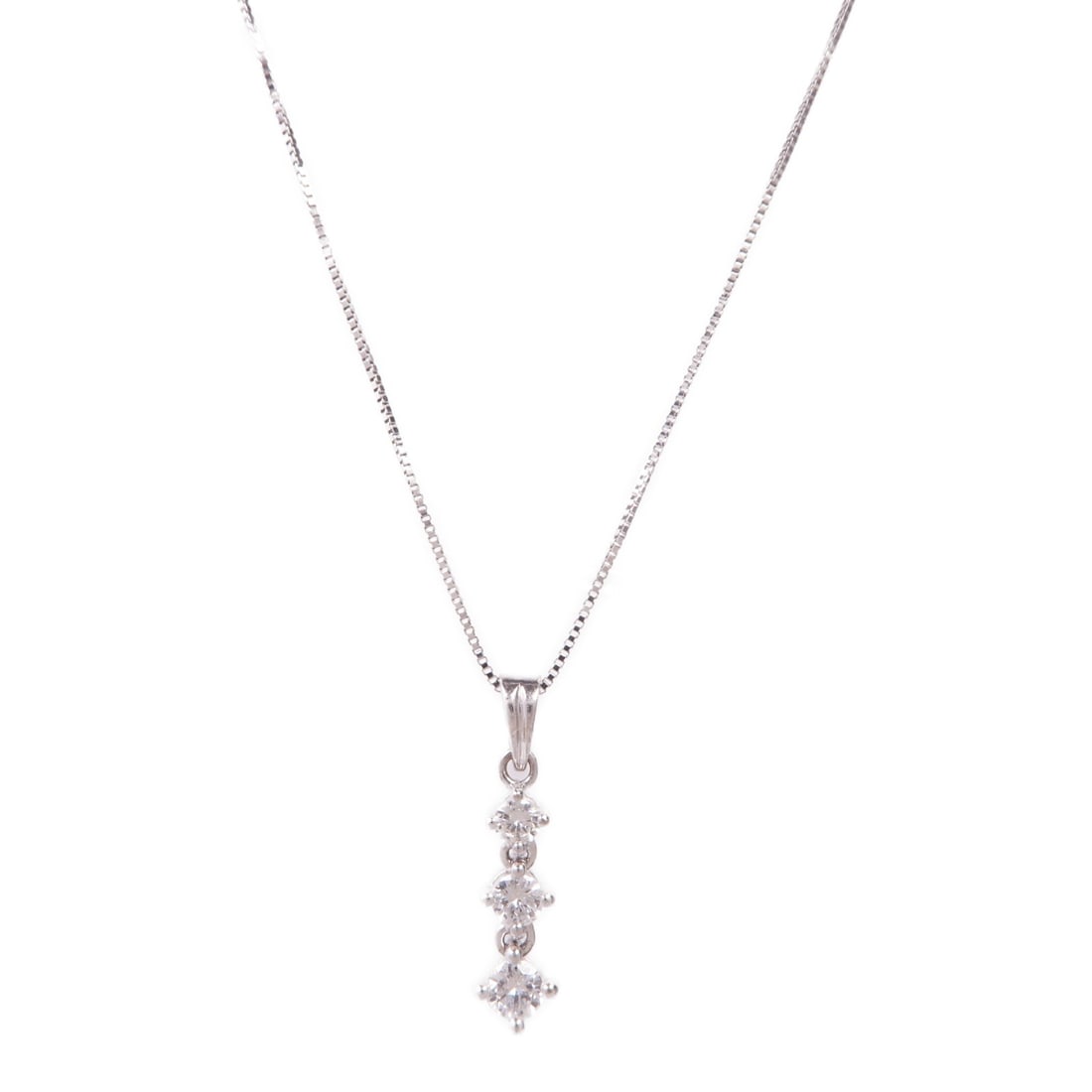 Diamond Necklace in 18K White Gold by JEWELRY (1 of 9)