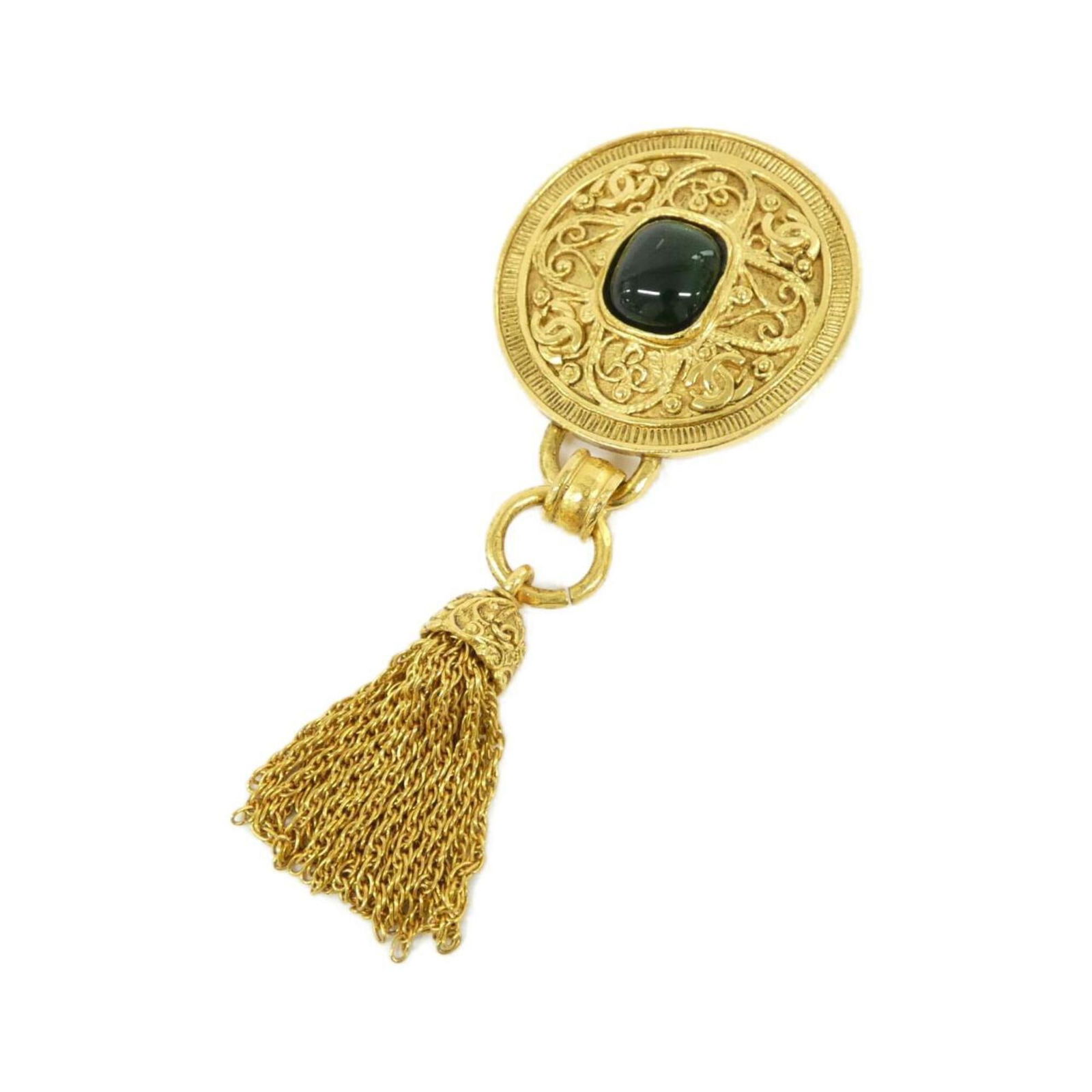 Chanel Gripoix Gold Plated Brooch 12cm French Designer Accessory (1 of 4)