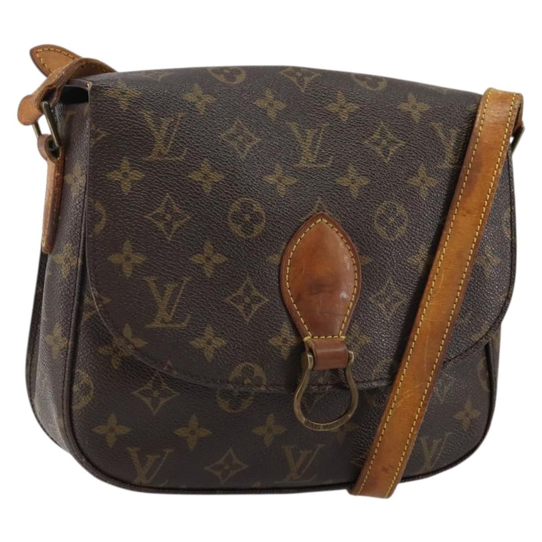 Louis Vuitton Monogram Saint Cloud GM Shoulder Bag M51242 Auth France: Louis Vuitton Monogram Saint Cloud GM Shoulder Bag M51242 Auth France Introducing the LOUIS VUITTON Monogram Saint Cloud GM Shoulder Bag, a sophisticated accessory crafted in France. This stylish shou