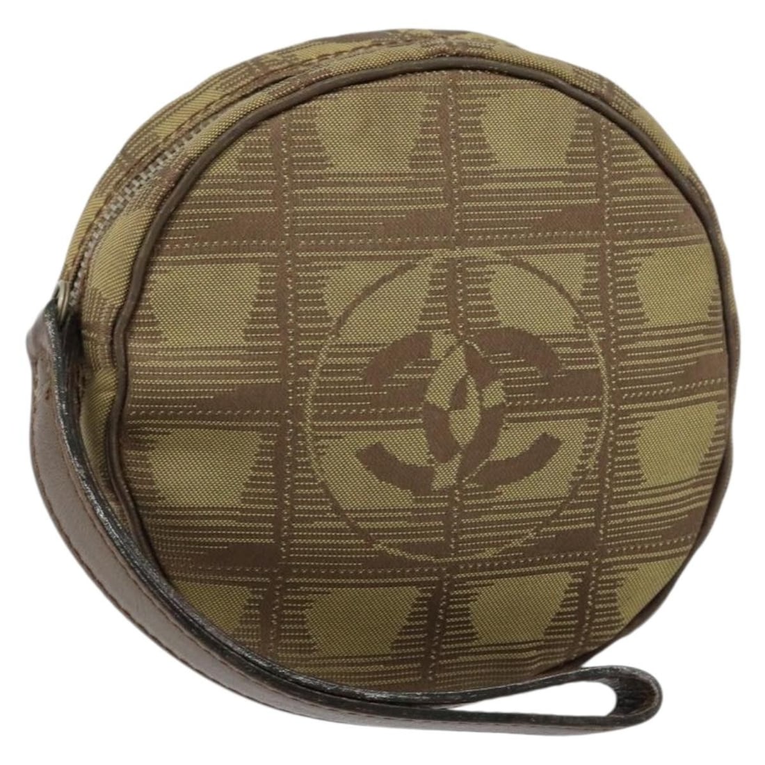 CHANEL Beige Nylon Travel Pouch Authentic 148436 Italy (1 of 18)