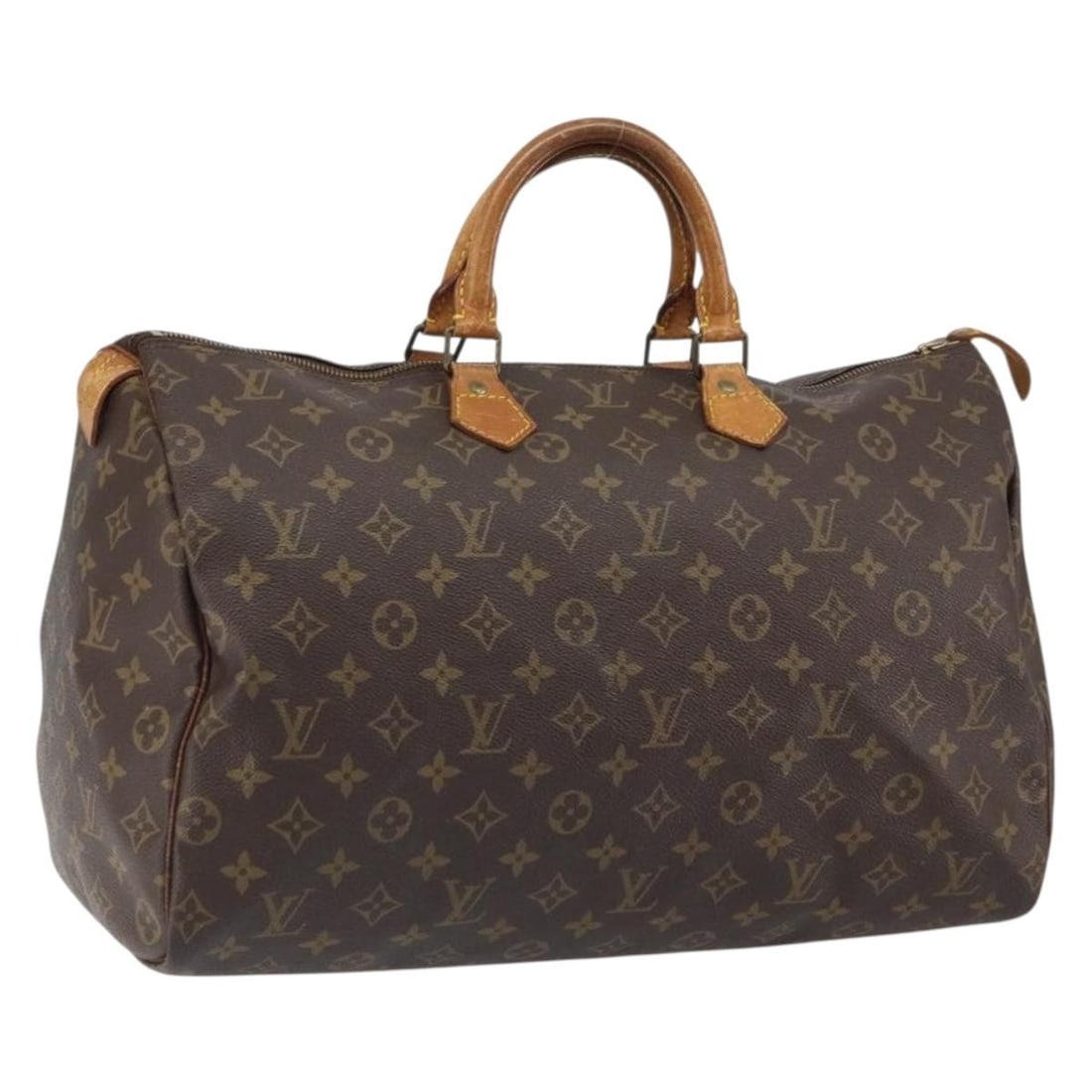 Louis Vuitton Speedy 40 Monogram Canvas Handbag M41522 France: Louis Vuitton Speedy 40 Monogram Canvas Handbag M41522 France This is a Louis Vuitton Monogram Speedy 40 handbag, crafted from the brand's signature monogram canvas. The bag features dual top handles