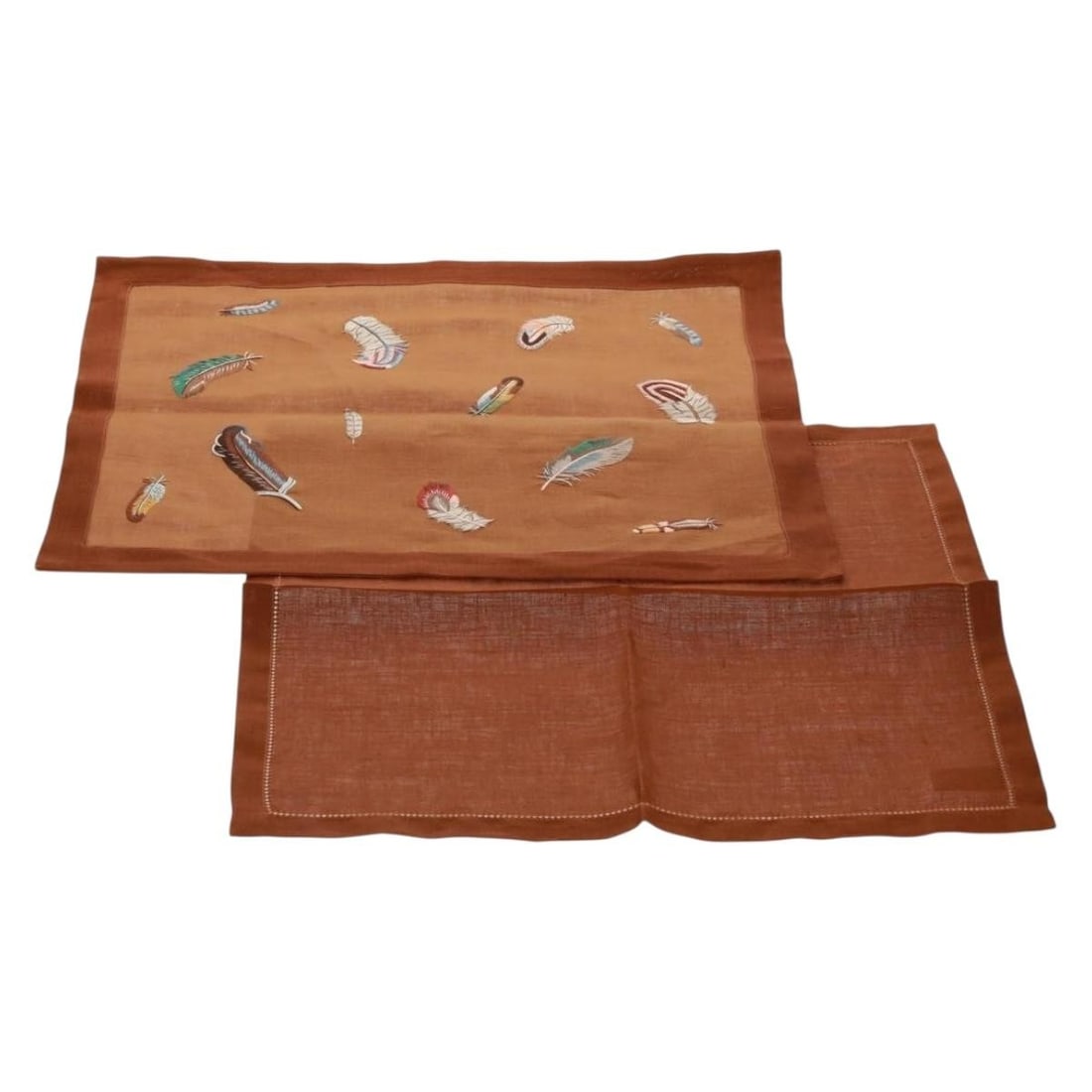 Hermes Brown Canvas Handkerchief Square 17.7in France: Hermes Brown Canvas Handkerchief Square 17.7in France This Hermes place mat is crafted from brown canvas and features a square shape. Made in France, it comes with its original item box and is in exce