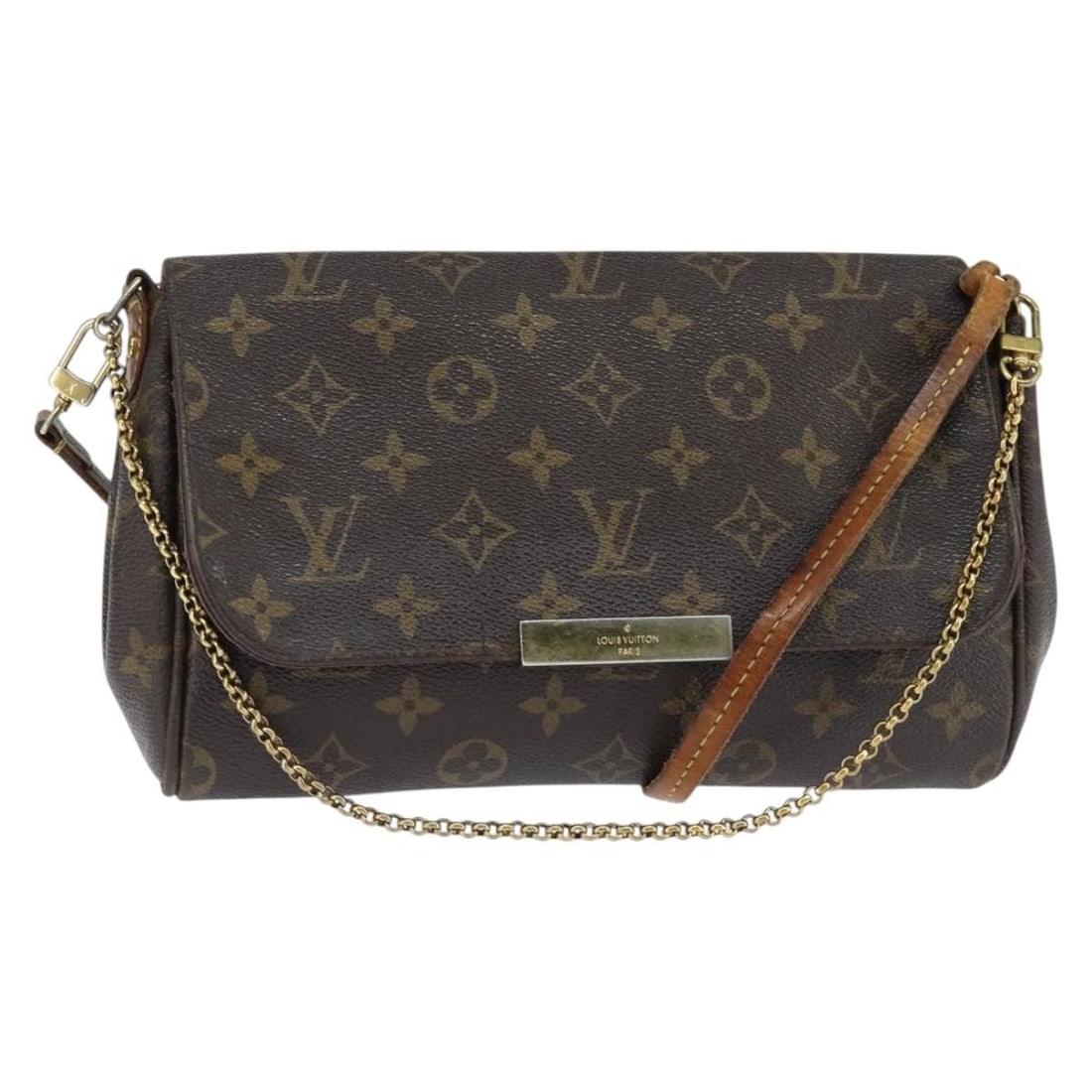 LOUIS VUITTON Monogram Favorit MM Shoulder Bag M40718 Auth (1 of 18)