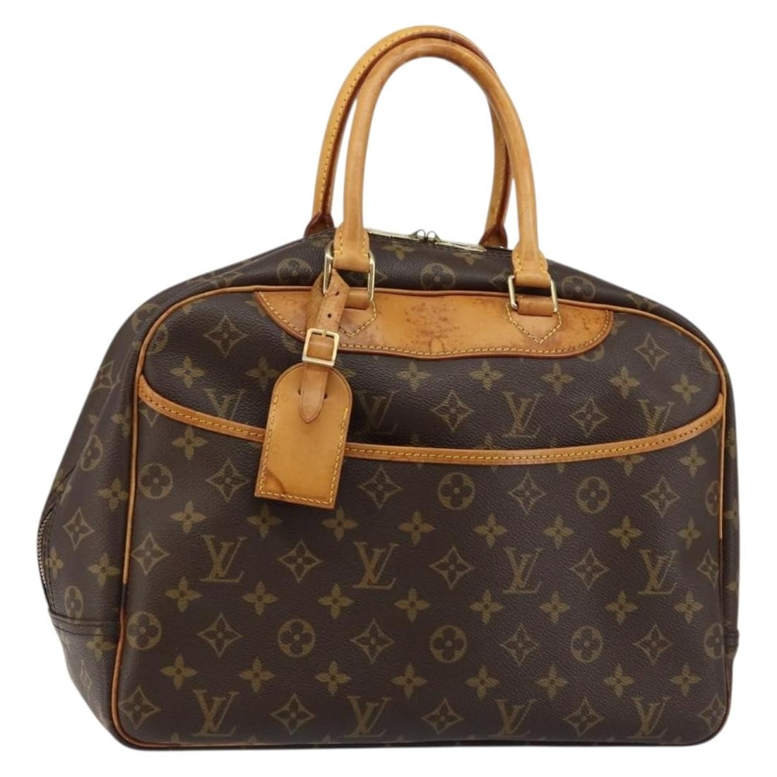 LOUIS VUITTON Monogram Deauville Hand Bag M47270 Authentic France (1 of 18)