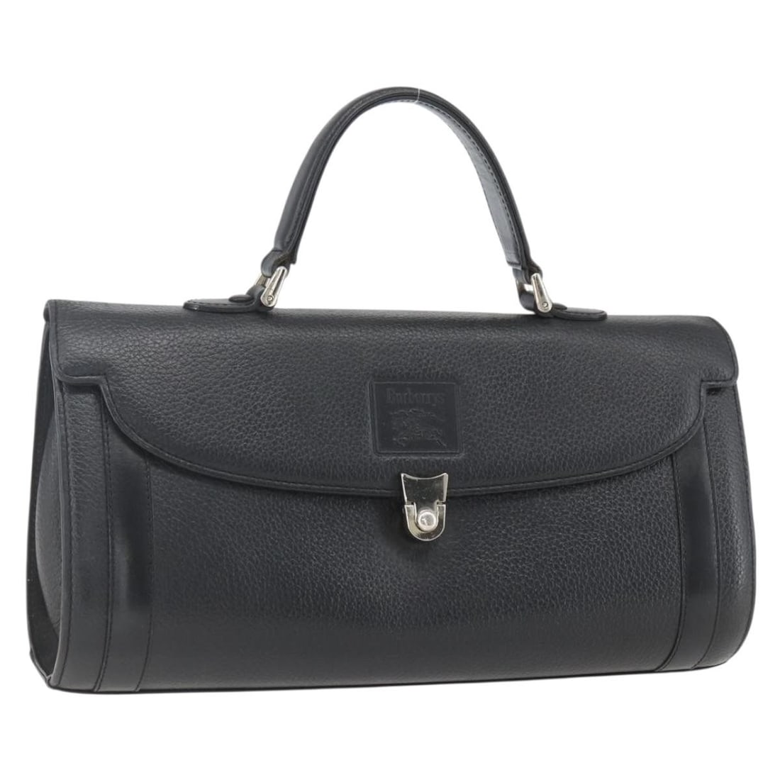 Burberrys Black Leather Handbag with Gold Tone Details Italy: Burberrys Black Leather Handbag with Gold Tone Details Italy This is a Burberrys hand bag crafted from black leather with gold-tone accents. Made in Italy, the bag features a classic structured silhou