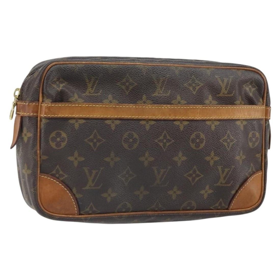 Louis Vuitton Compiegne 28 Monogram Canvas Clutch Bag M51845 France: Louis Vuitton Compiegne 28 Monogram Canvas Clutch Bag M51845 France This Louis Vuitton Compiegne 28 clutch bag features the iconic Monogram Canvas exterior with a monogram color pattern. Made in Franc