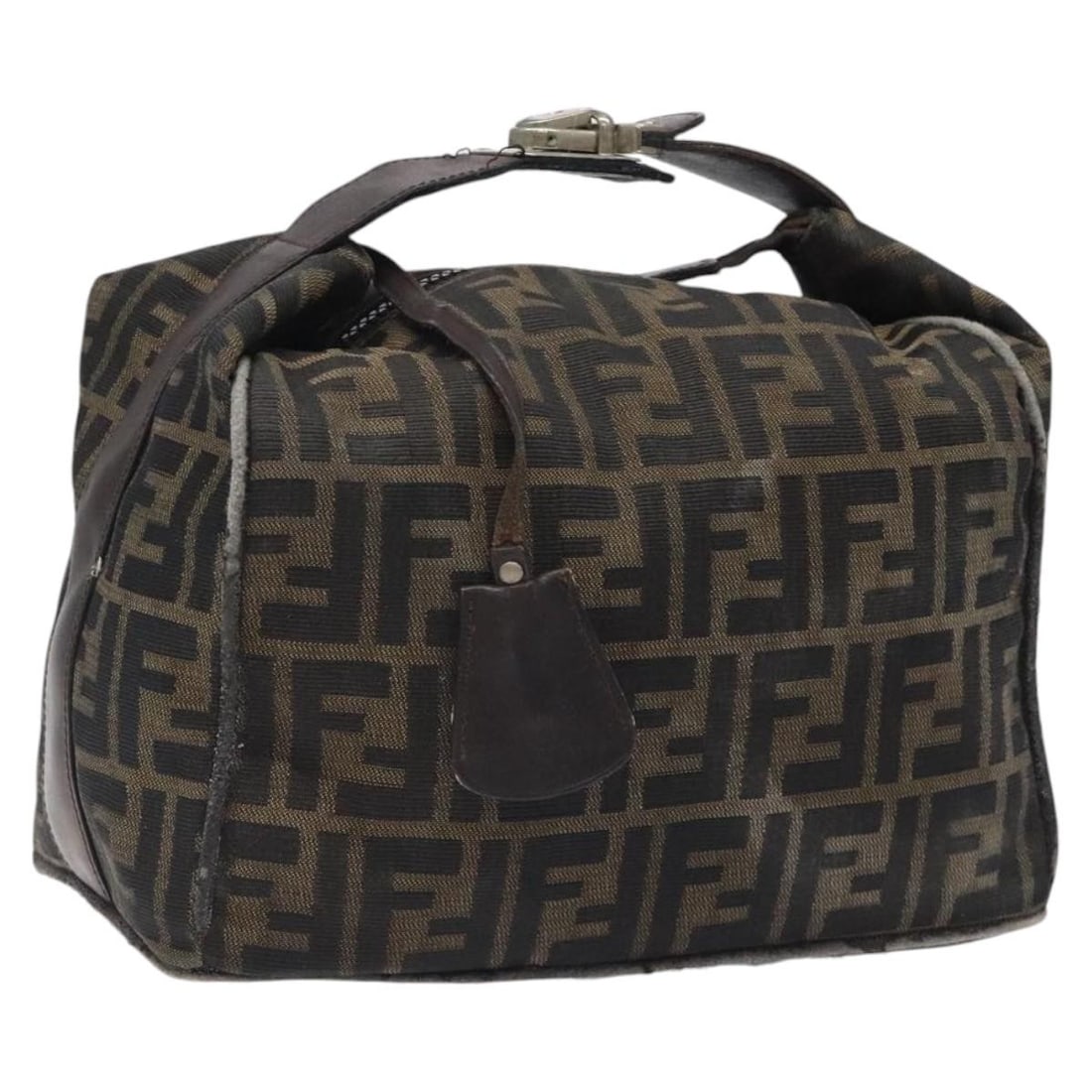 FENDI Zucca Canvas Hand Bag Brown Black Italy Authentic: FENDI Zucca Canvas Hand Bag Brown Black Italy Authentic This FENDI Zucca Canvas Hand Bag is a stylish accessory that combines luxury and functionality. Crafted in Italy, it features a classic brown an