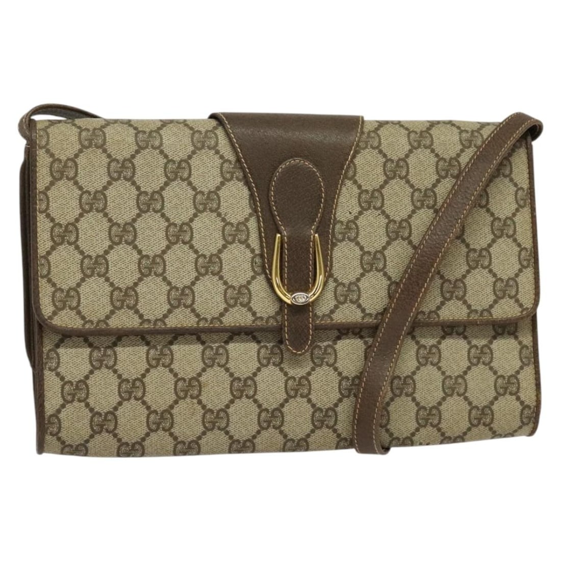 GUCCI GG Supreme Beige Gold PVC Shoulder Bag 904 02 050 Authentic: GUCCI GG Supreme Beige Gold PVC Shoulder Bag 904 02 050 Authentic This authentic GUCCI GG Supreme Shoulder Bag is a stylish accessory that combines luxury with practicality. Crafted from durable PVC l