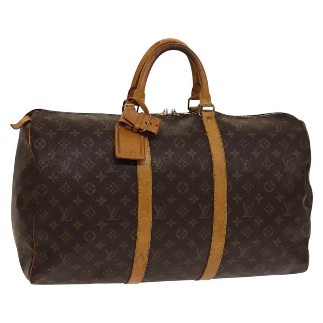 LOUIS VUITTON Monogram Keepall 50 Boston Bag M41426 Authentic (1 of 18)