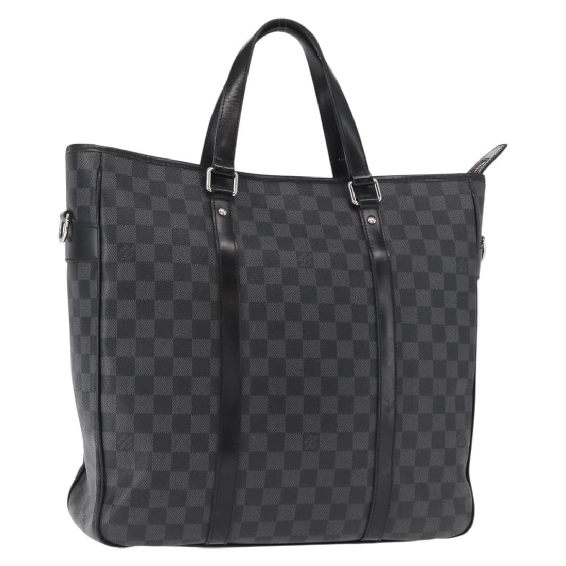 Damier Graphite Canvas Tadao Shoulder Bag Louis Vuitton N51192 Two Way: Damier Graphite Canvas Tadao Shoulder Bag Louis Vuitton N51192 Two Way This is a Louis Vuitton Damier Graphite Tadao shoulder bag crafted from Damier Graphite canvas. The bag features a versatile 2-wa
