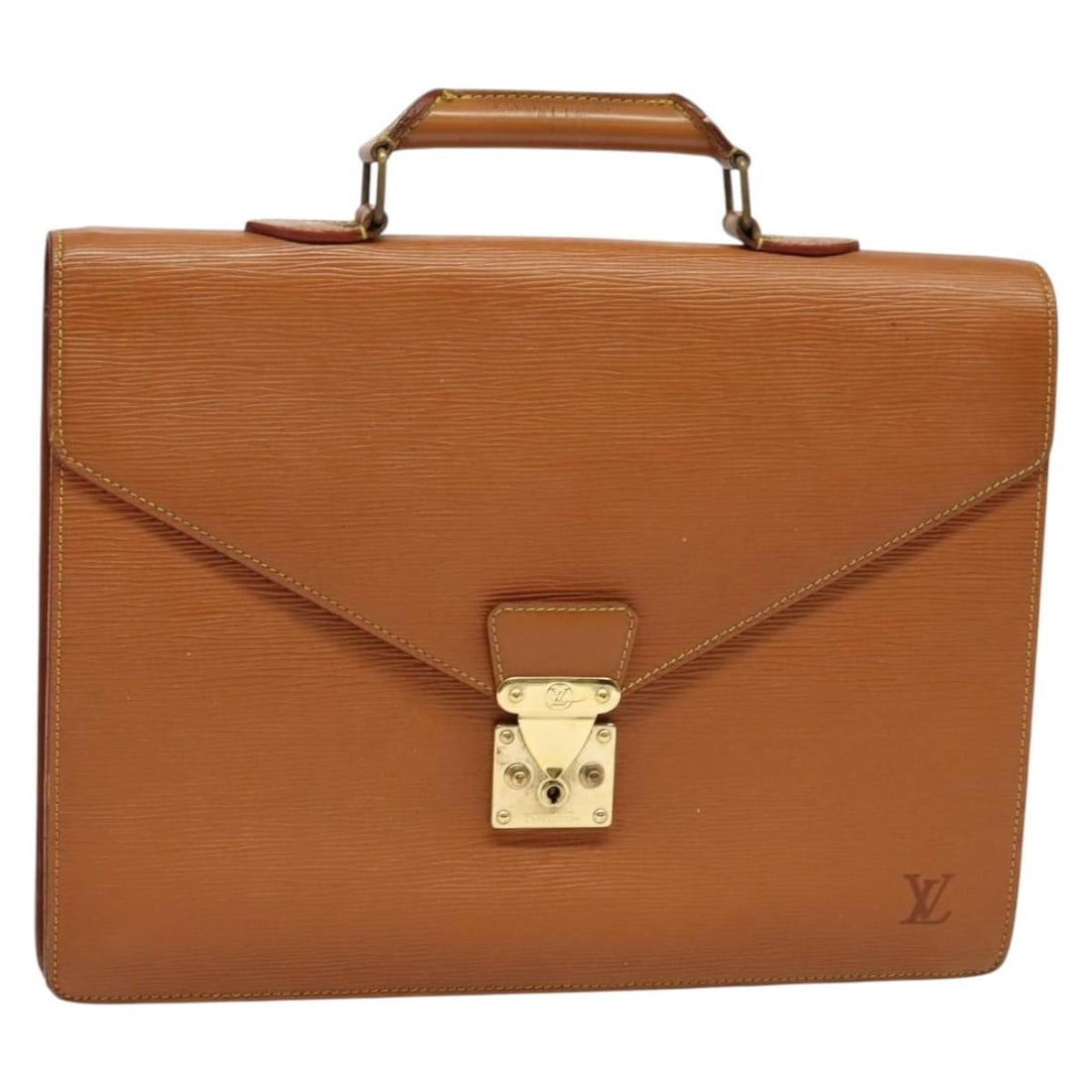 Louis Vuitton Epi Leather Serviette Conseiller Briefcase M54423 Brown: Louis Vuitton Epi Leather Serviette Conseiller Briefcase M54423 Brown This authentic Louis Vuitton Epi Serviette Conseiller Briefcase is crafted from high-quality Epi leather in a rich brown color. It